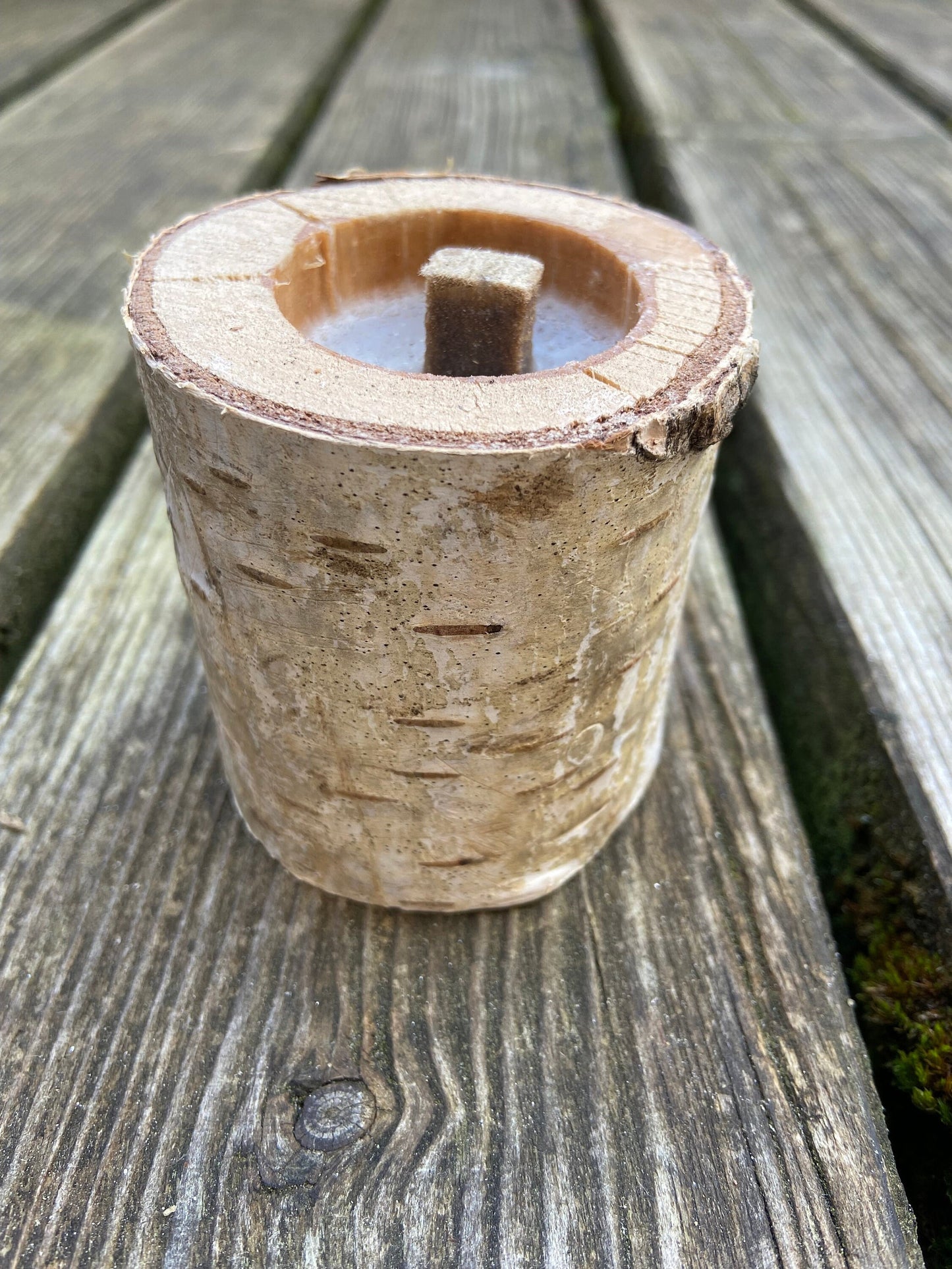 Outdoor Licht | Mini-Schwedenfeuer | Birken Kerze