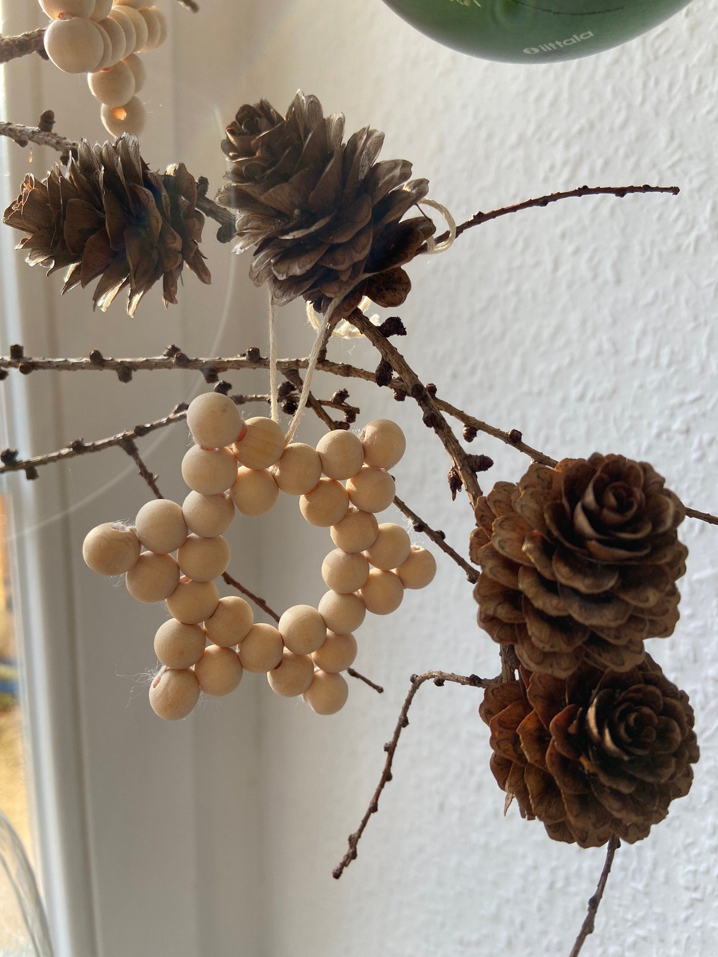 Stern | Holzperlen | Anhänger | Weihnachten | ca. 7cm