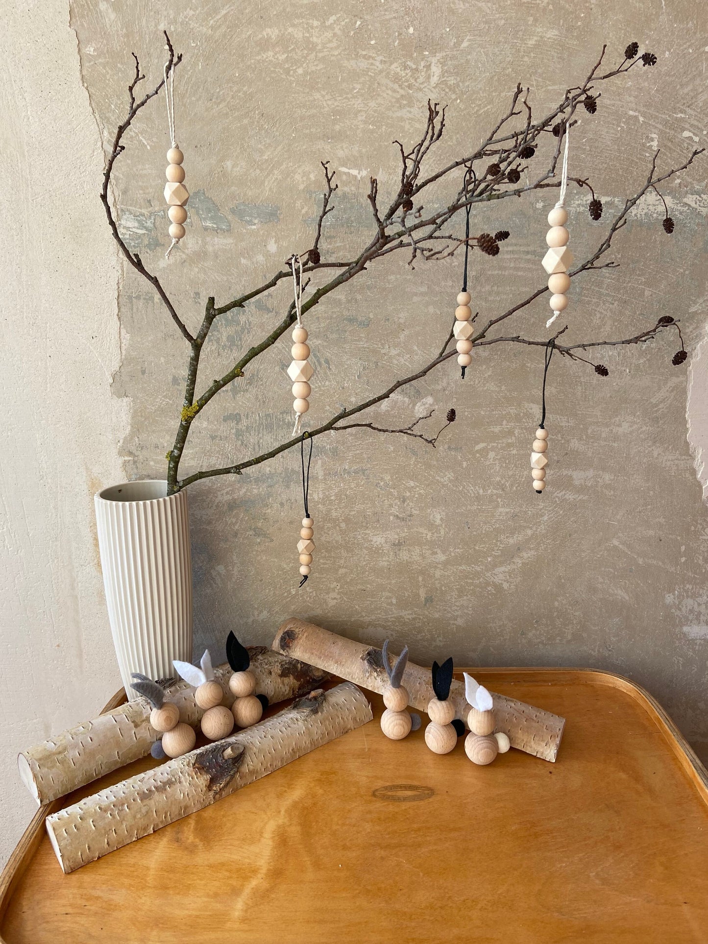 Anhänger | Holzperlen | Ostern | Weihnachten | Frühling | Deko |