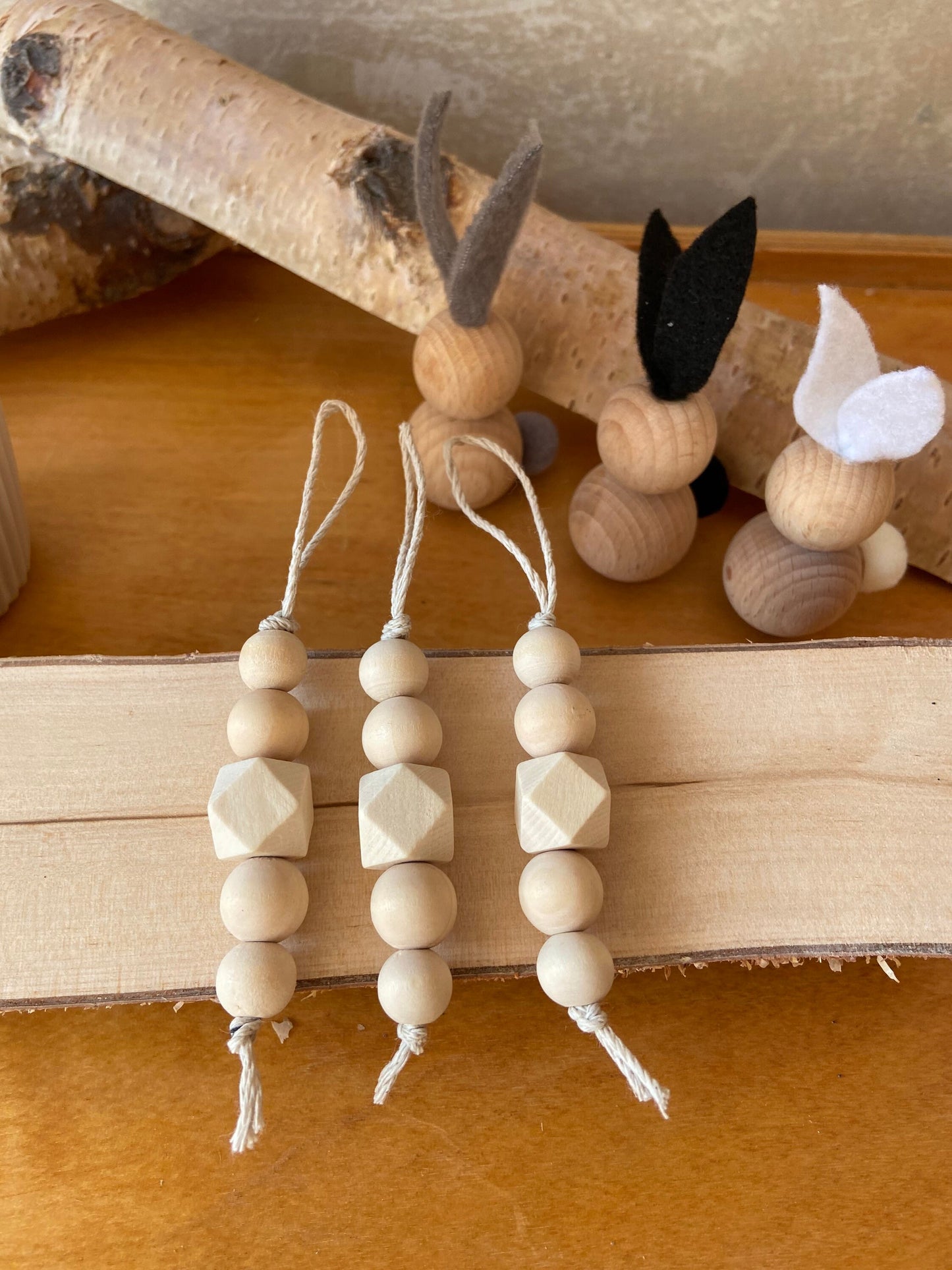 Anhänger | Holzperlen | Ostern | Weihnachten | Frühling | Deko |