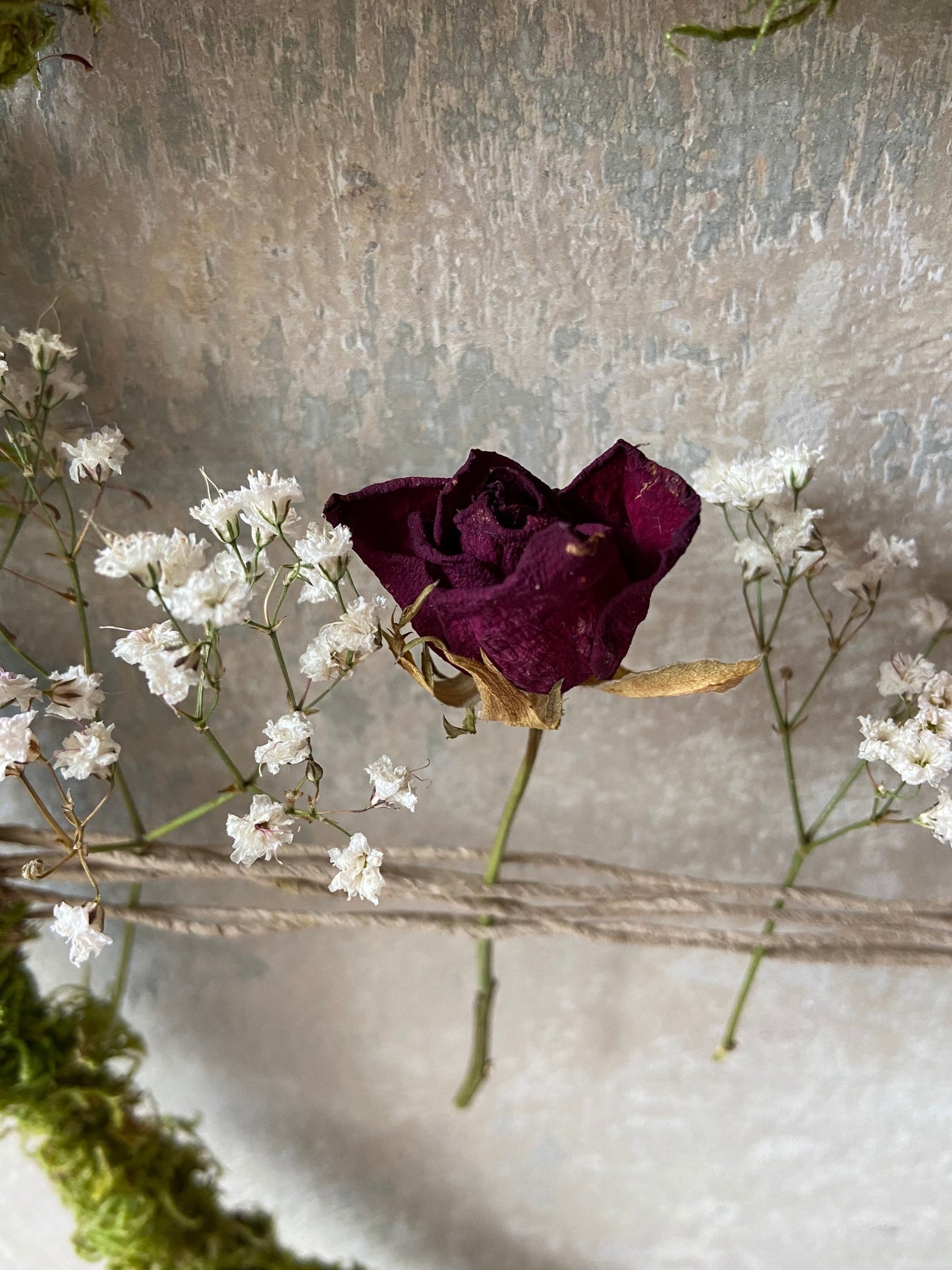 Herz | Trockenblumen | Moos | Rosen | getrocknete Blüten | Liebe | kleine Geschenke | Muttertag | Love