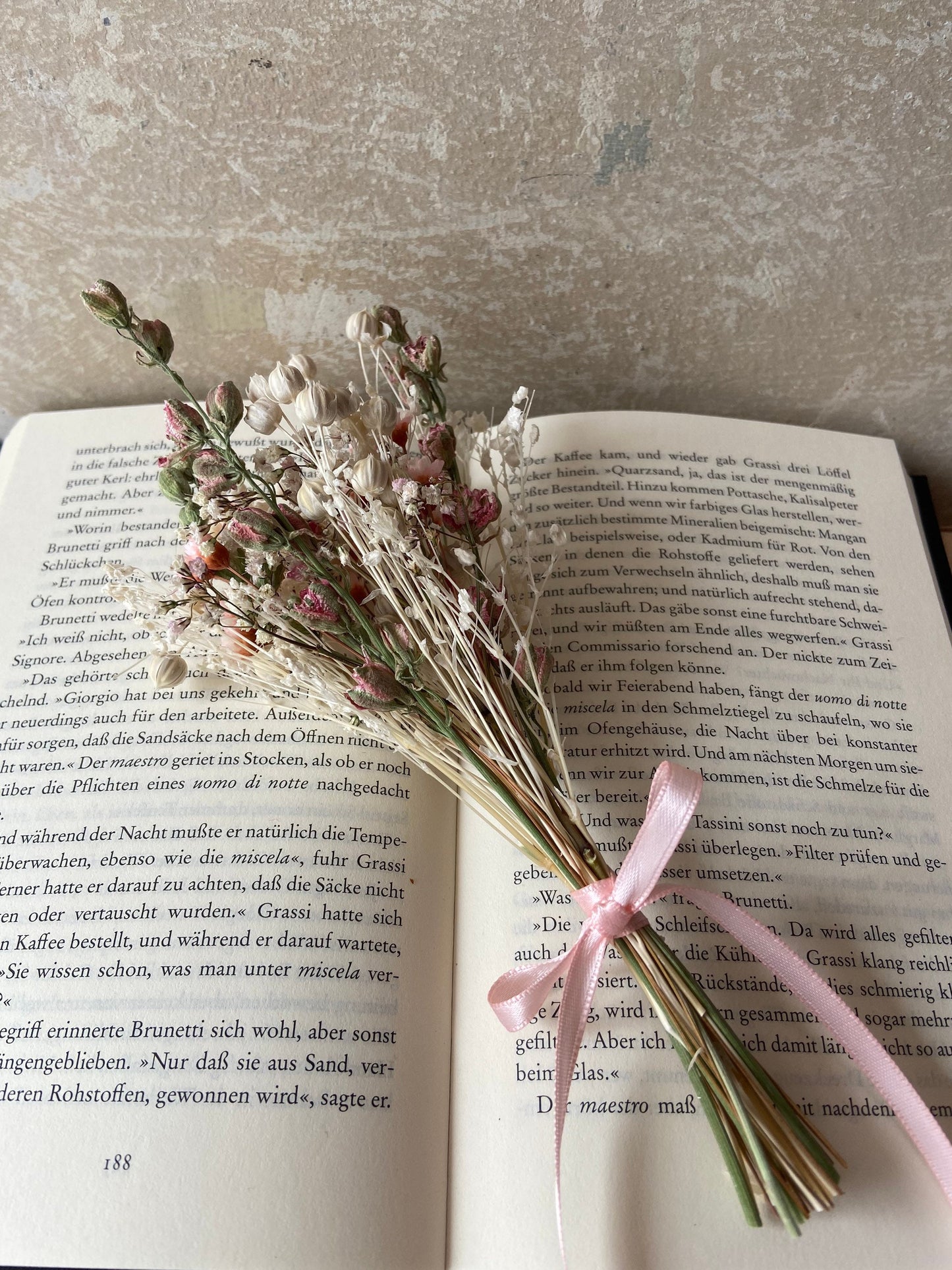 Trockenblumenstrauß | klein | rosa | weiß | kleine Geschenke | getrockneter Blumenstrauß | Vintage Look | Boho Style | Scandi | schlicht