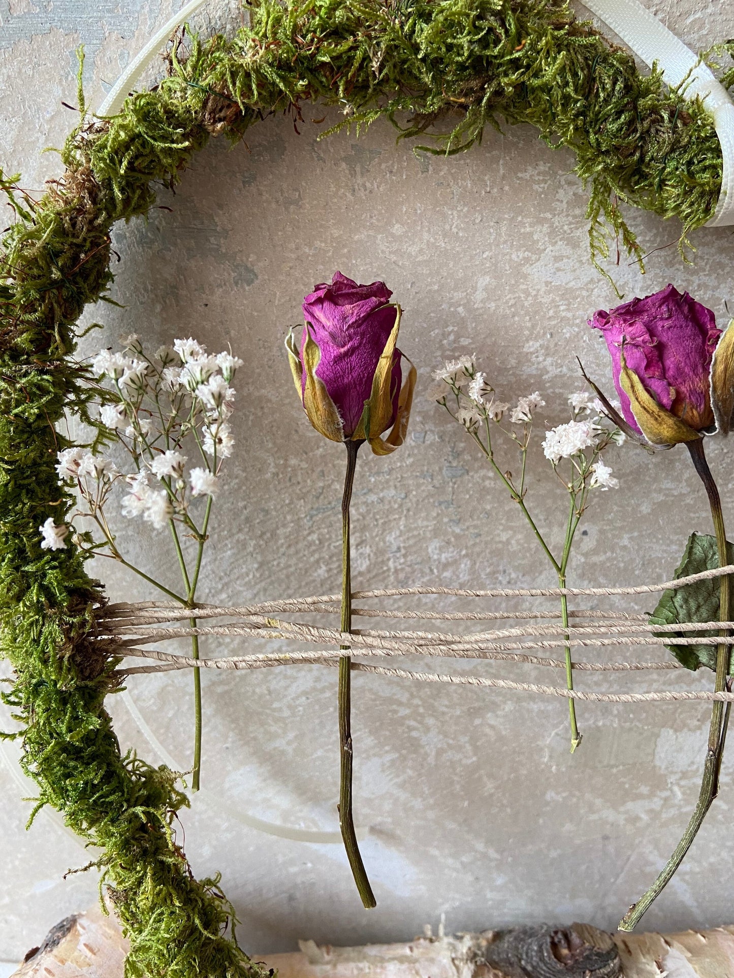 Herz | Trockenblumen | Moos | Rosen | getrocknete Blüten | Liebe | kleine Geschenke | Muttertag | Love