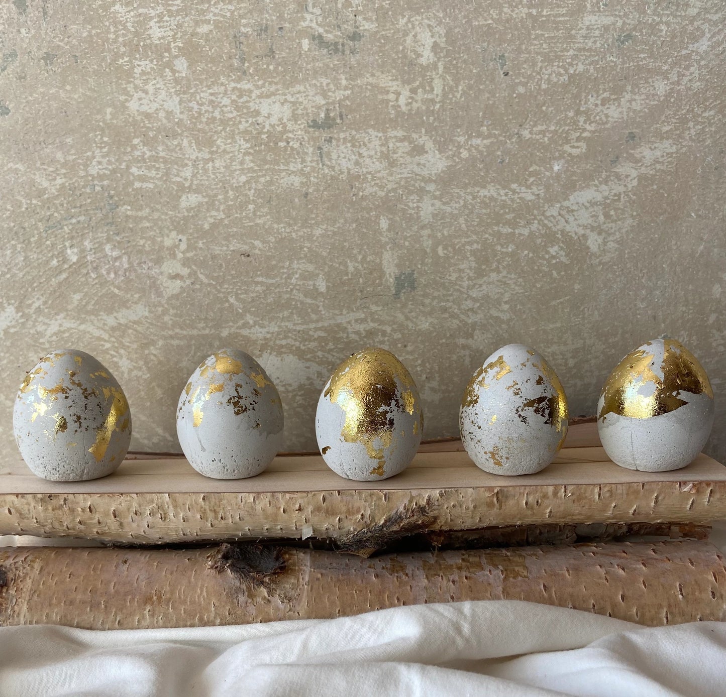 Betonei mit Gold | Osterei | Goldei | Ostern | Ostertisch | Osterdeko | Deko | Einladung | Tischdeko
