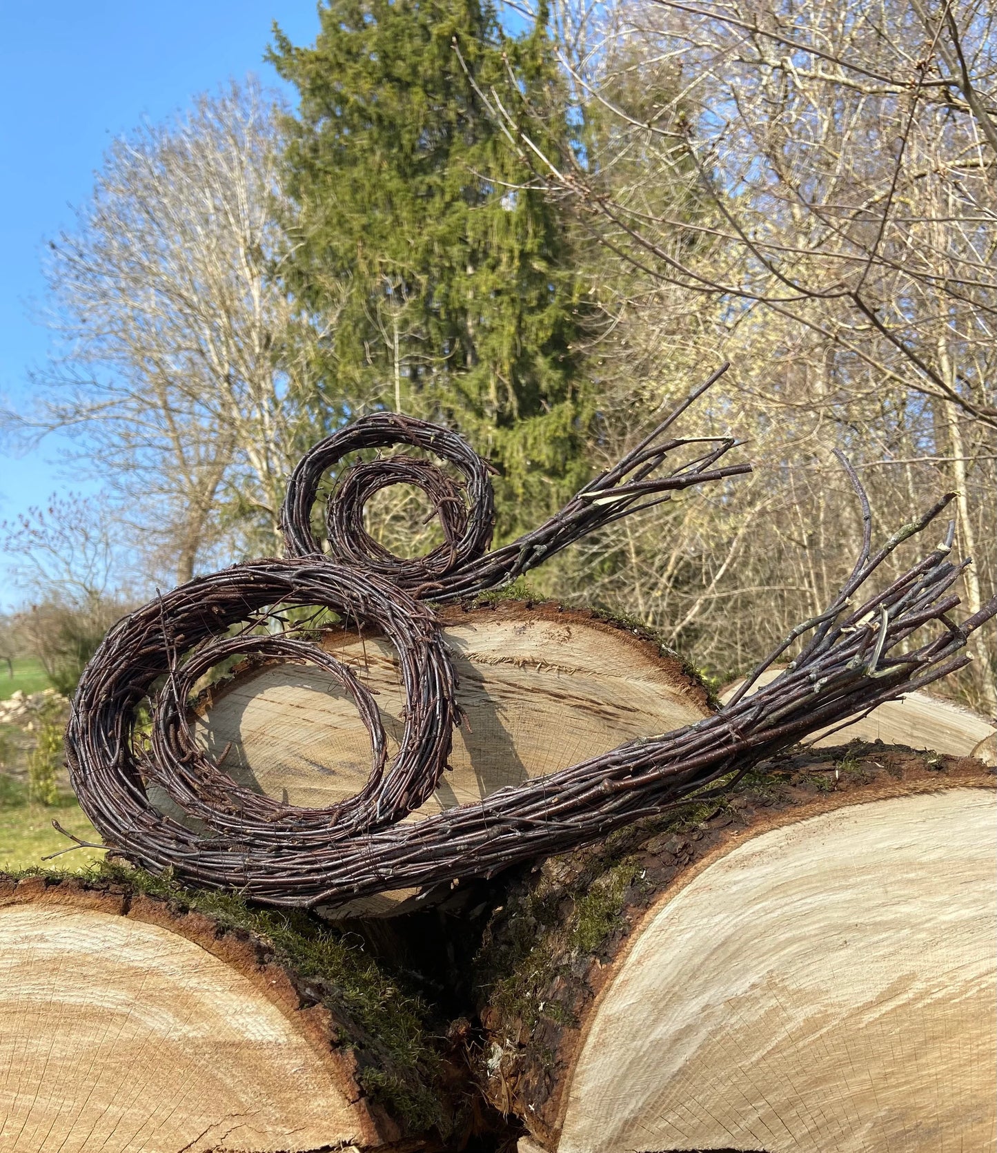 Schnecke aus Birkenzweigen | Birke | Birkenreisig | Gartendeko | Schnecke | Naturdeko | Outdoor Schmuck | Schöner Wohnen