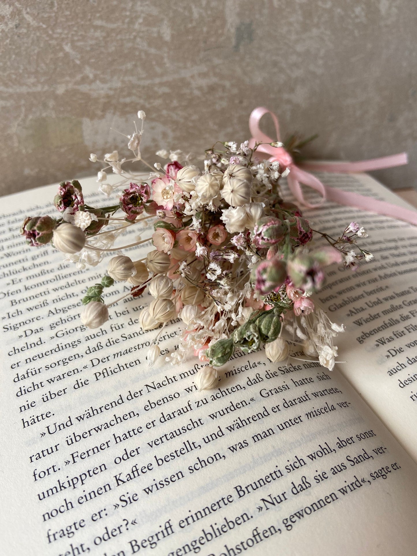 Trockenblumenstrauß | klein | rosa | weiß | kleine Geschenke | getrockneter Blumenstrauß | Vintage Look | Boho Style | Scandi | schlicht