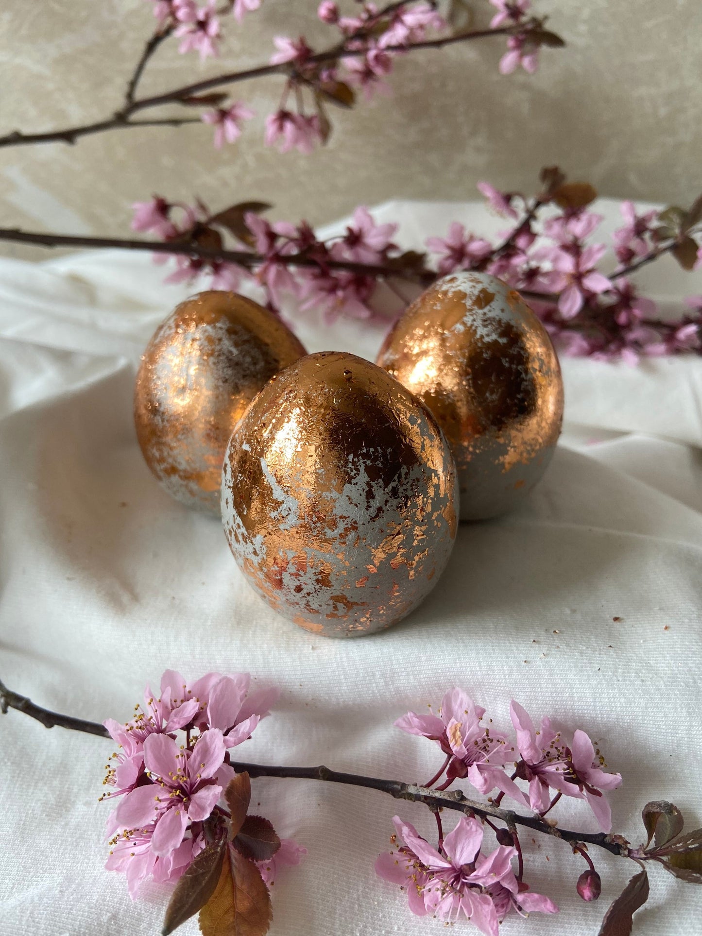 Betonei mit Bronze | Osterei | Bronzeei | Ostern | Ostertisch | Osterdeko | Deko | Einladung | Tischdeko