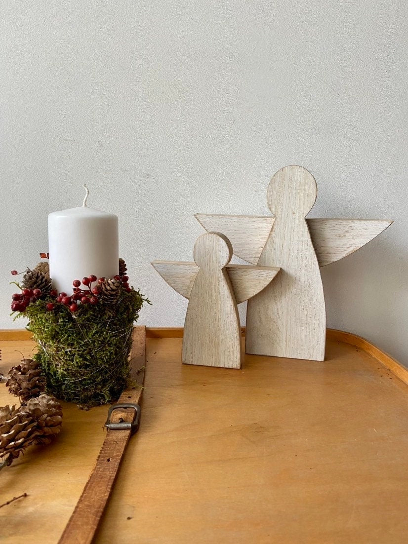 Engel | Holz | Weihnachtsengel | Adventsdeko | Weihnachtsdekoration | weiß | Shabby Optik | Weihnachten | Schutzengel | Christkind