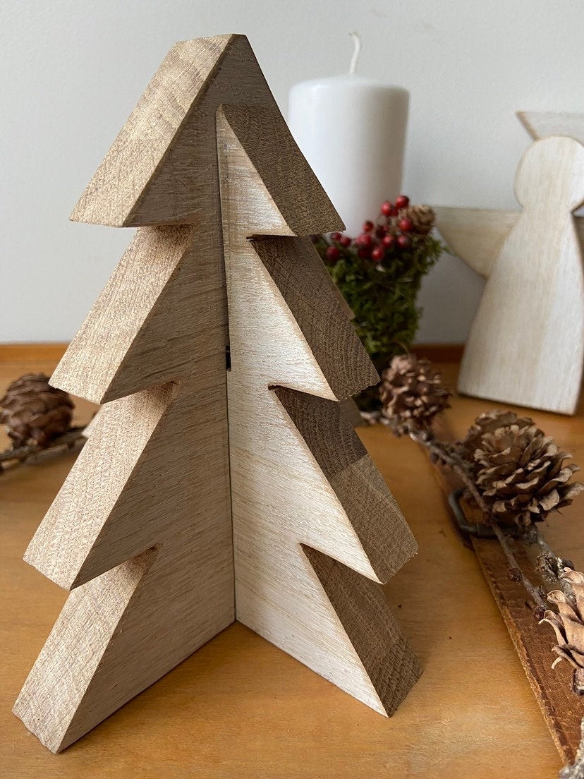 Tannenbaum | Holz | Weihnachtsbaum | Adventsdeko | Weihnachtsdekoration | weiß | Shabby Optik | Weihnachten | Christbaum| Tanne