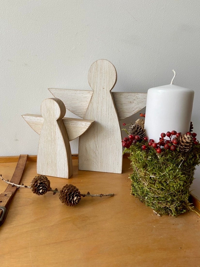 Engel | Holz | Weihnachtsengel | Adventsdeko | Weihnachtsdekoration | weiß | Shabby Optik | Weihnachten | Schutzengel | Christkind