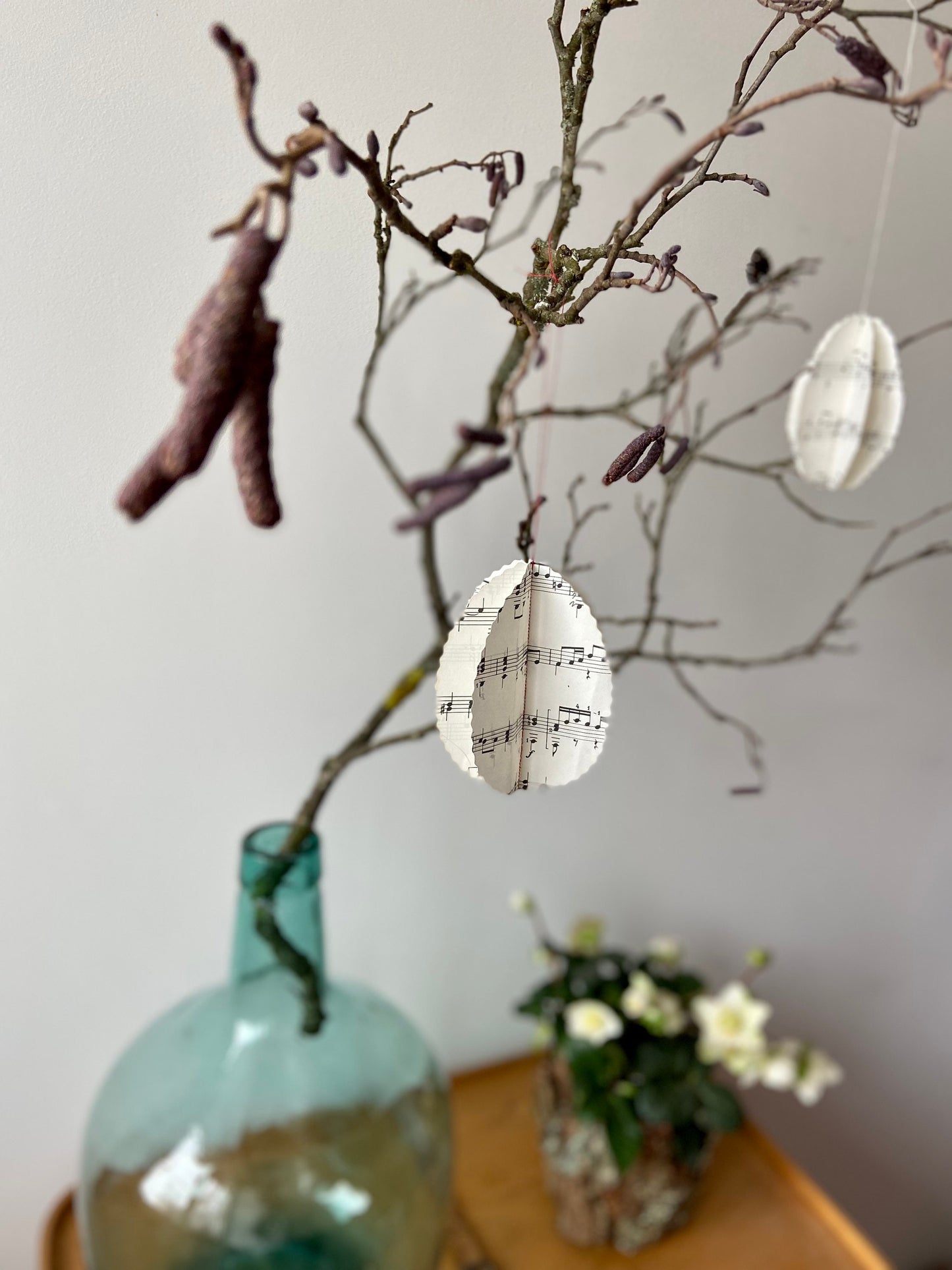 Ei | Osterei | Papierei | Notenpapier | Ostern | Ostertisch | Osterdeko | Frühlingsdeko | Deko | Einladung | Tischdeko | Anhänger