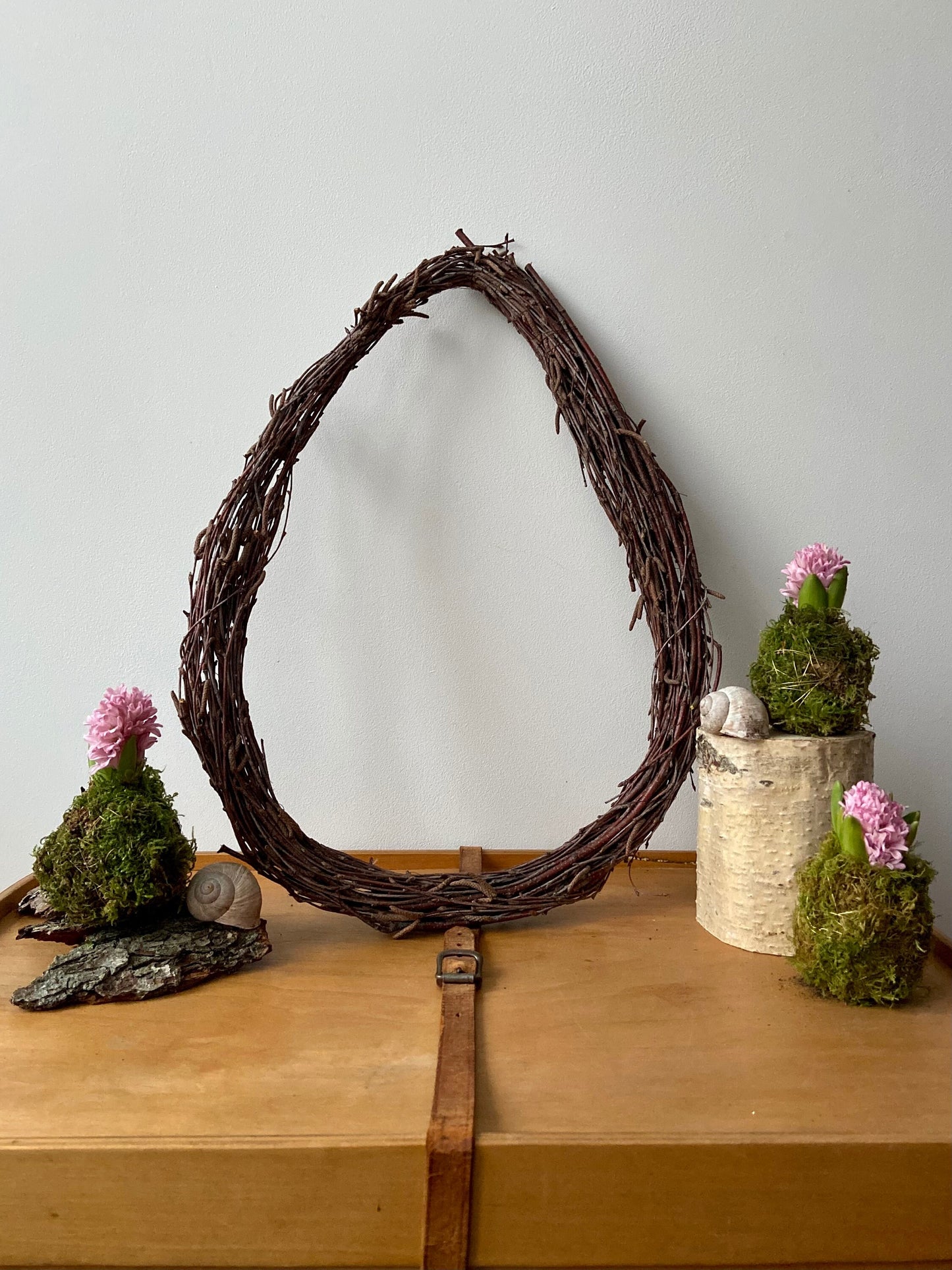Birkenei | Ei aus Birkenzweigen | Osterei aus Birkenzweigen | Türdekoration | Osterdeko | Naturmaterial | Bastelmaterial