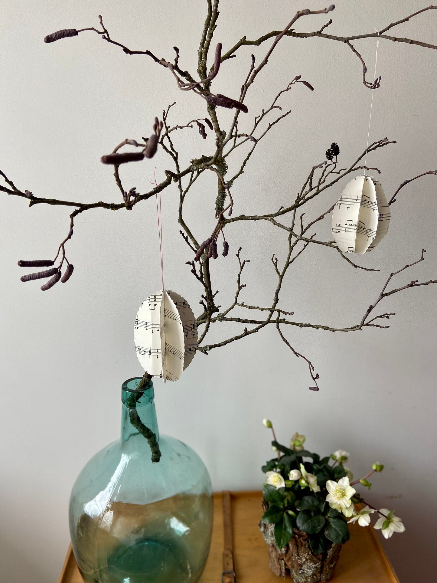 Ei | Osterei | Papierei | Notenpapier | Ostern | Ostertisch | Osterdeko | Frühlingsdeko | Deko | Einladung | Tischdeko | Anhänger