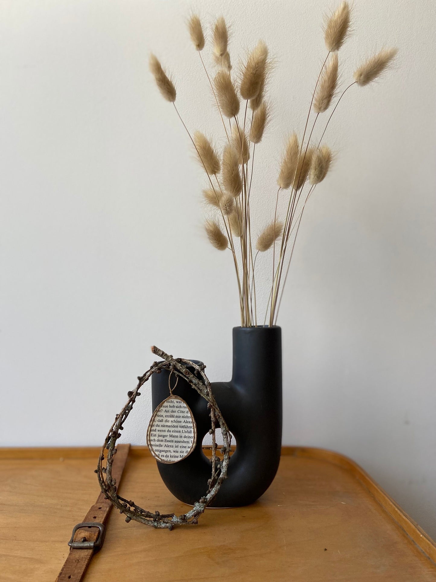 Vase | Schwarz | Weiß | Donut | Keramik | Ostern | Ostertisch | Osterdeko | Deko | Tischdeko