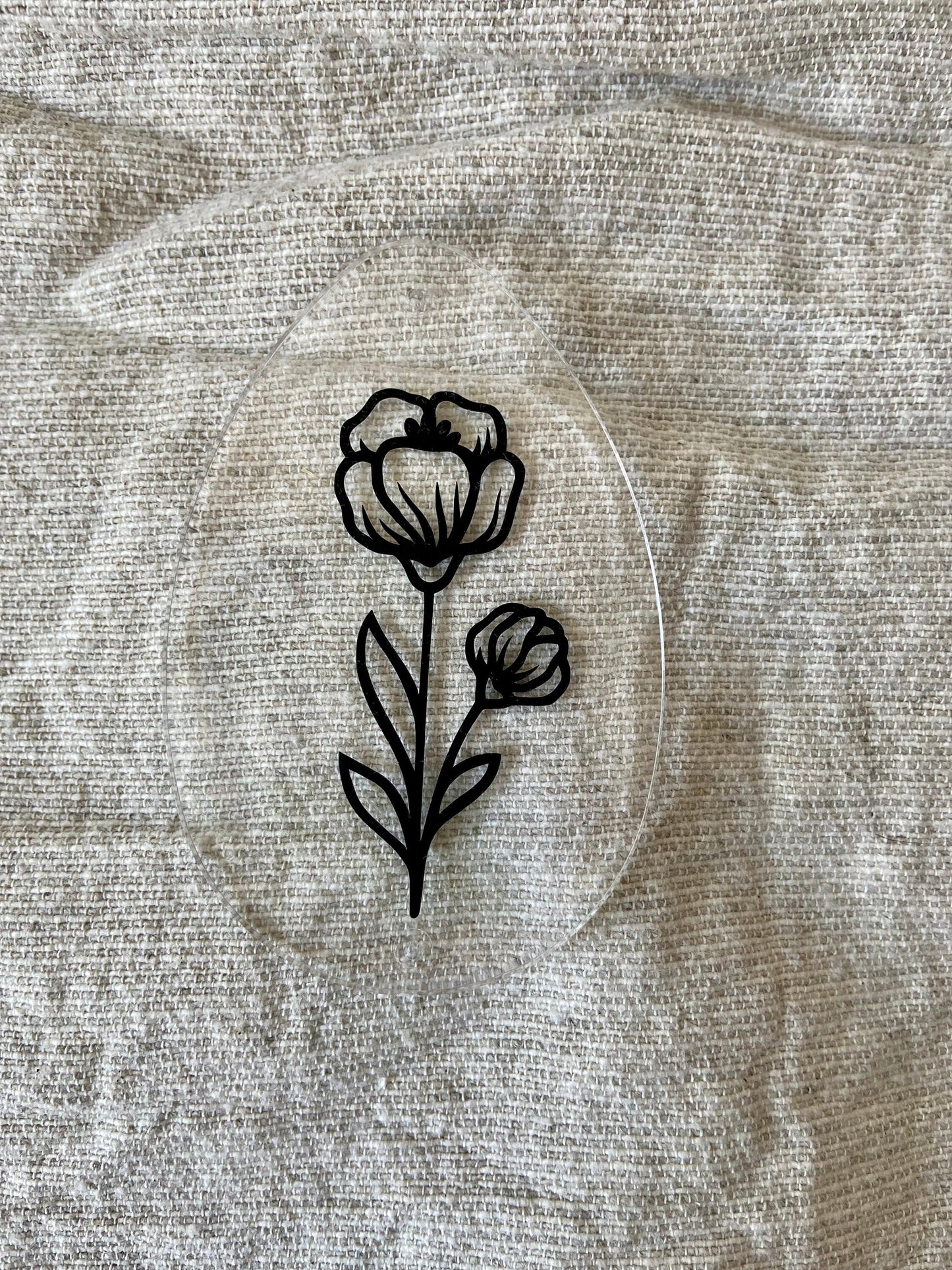 Anhänger | Blüten-Eier | Osterei mit Blüten | Osterdeko | Frühling | Acryl | Osterstrauch | Frühlingsboten | zart | plotten | schwarz