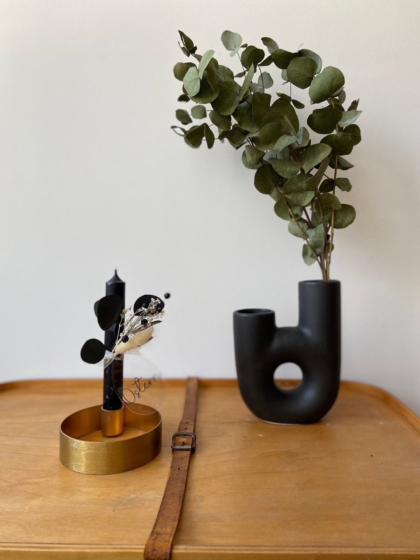 Vase | Schwarz | Weiß | Donut | Keramik | Ostern | Ostertisch | Osterdeko | Deko | Tischdeko