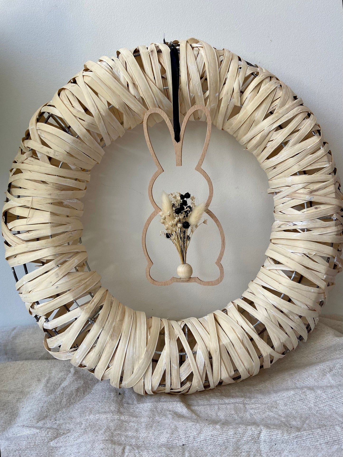 Weidenkranz weiß gewaschen | Türkranz | Kranz | Shabby Look | Skandinavisch | Wanddeko
