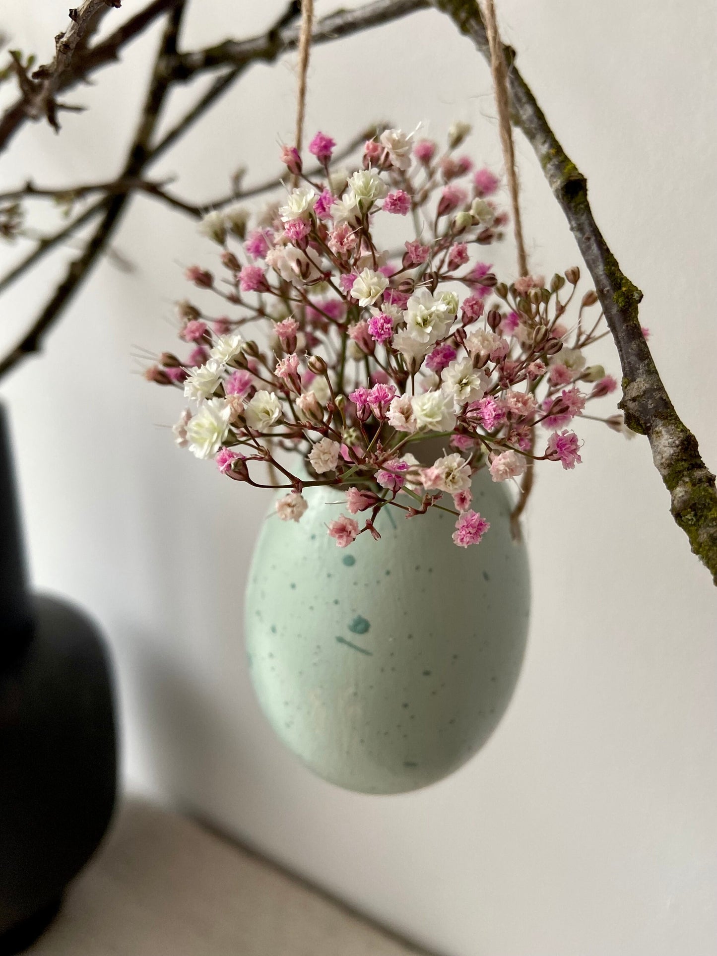 Gänseei | Pastell | Anhänger |Osterstrauch | Osterstrauß | Ostern | Deko | Osterei | Frühing | Osterdeko | hängende Vasen