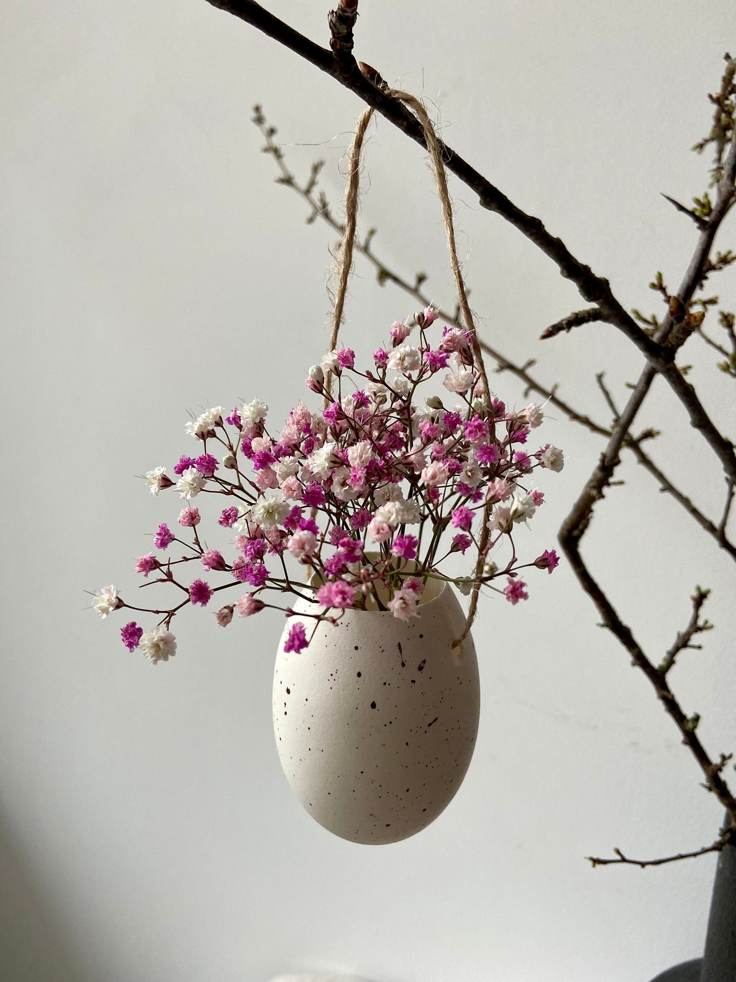 Gänseei | Pastell | Anhänger |Osterstrauch | Osterstrauß | Ostern | Deko | Osterei | Frühing | Osterdeko | hängende Vasen