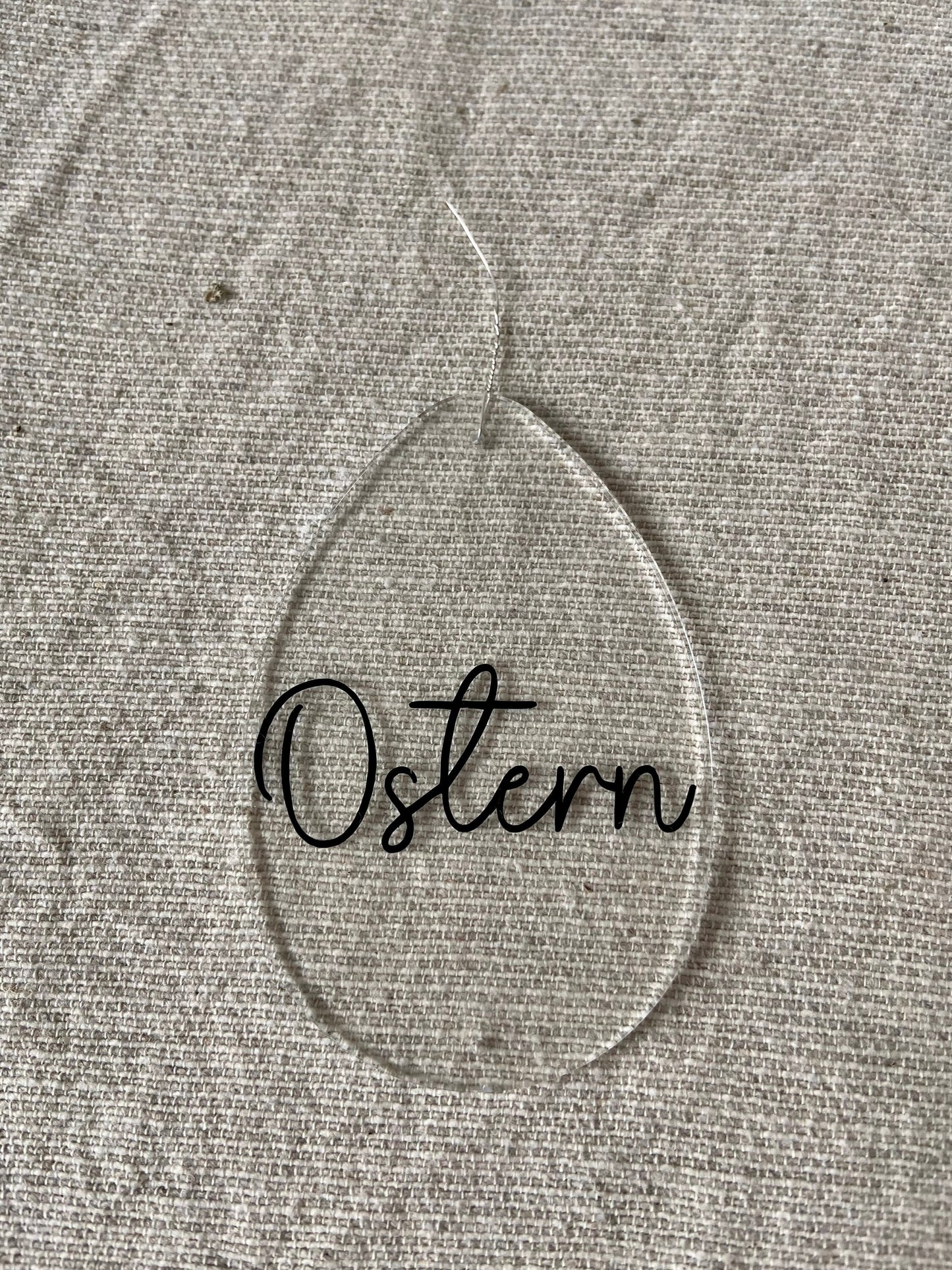 Osterei-Anhänger | Hase | Schriftzug | Osterei | mit Blüten | Osterdeko | Frühling | Acryl | Osterstrauch | zart | plotten | schwarz