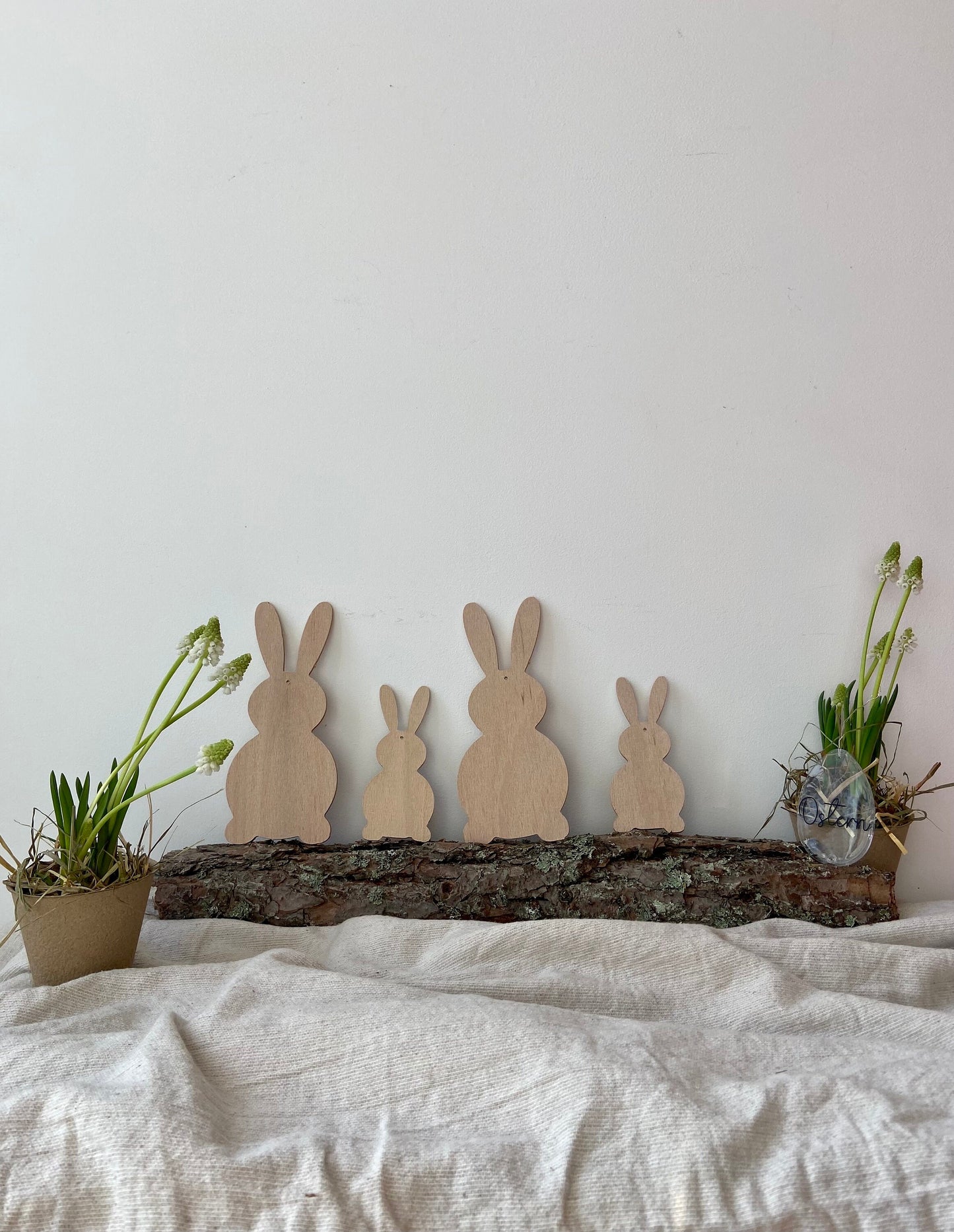 Hase | Osterhase | Holzhase | Anhänger | Ostern | Ostertisch | Osterdeko | Deko | Einladung | Tischdeko | zum Aufhängen | Osterstrauch