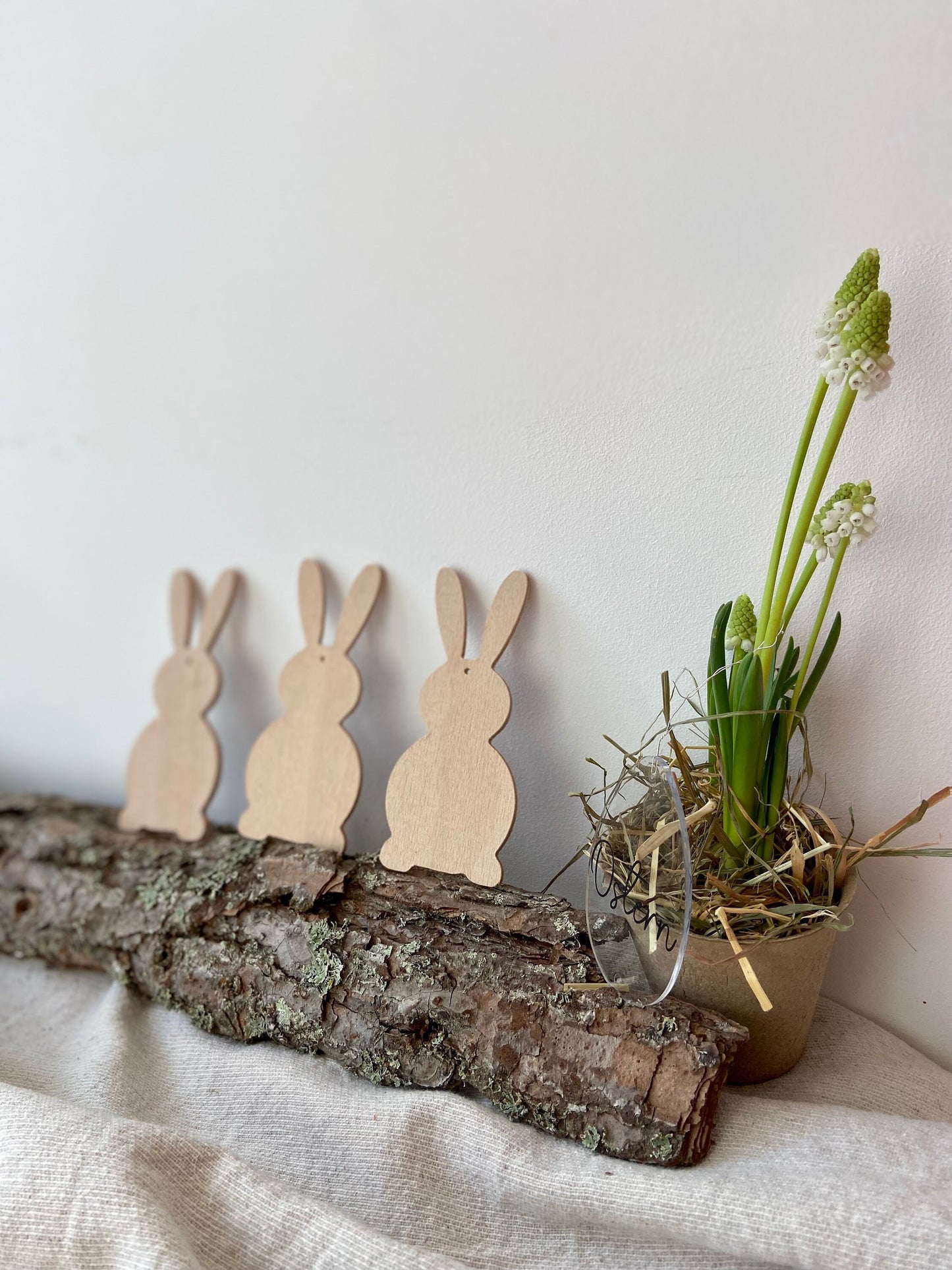 Hase | Osterhase | Holzhase | Anhänger | Ostern | Ostertisch | Osterdeko | Deko | Einladung | Tischdeko | zum Aufhängen | Osterstrauch