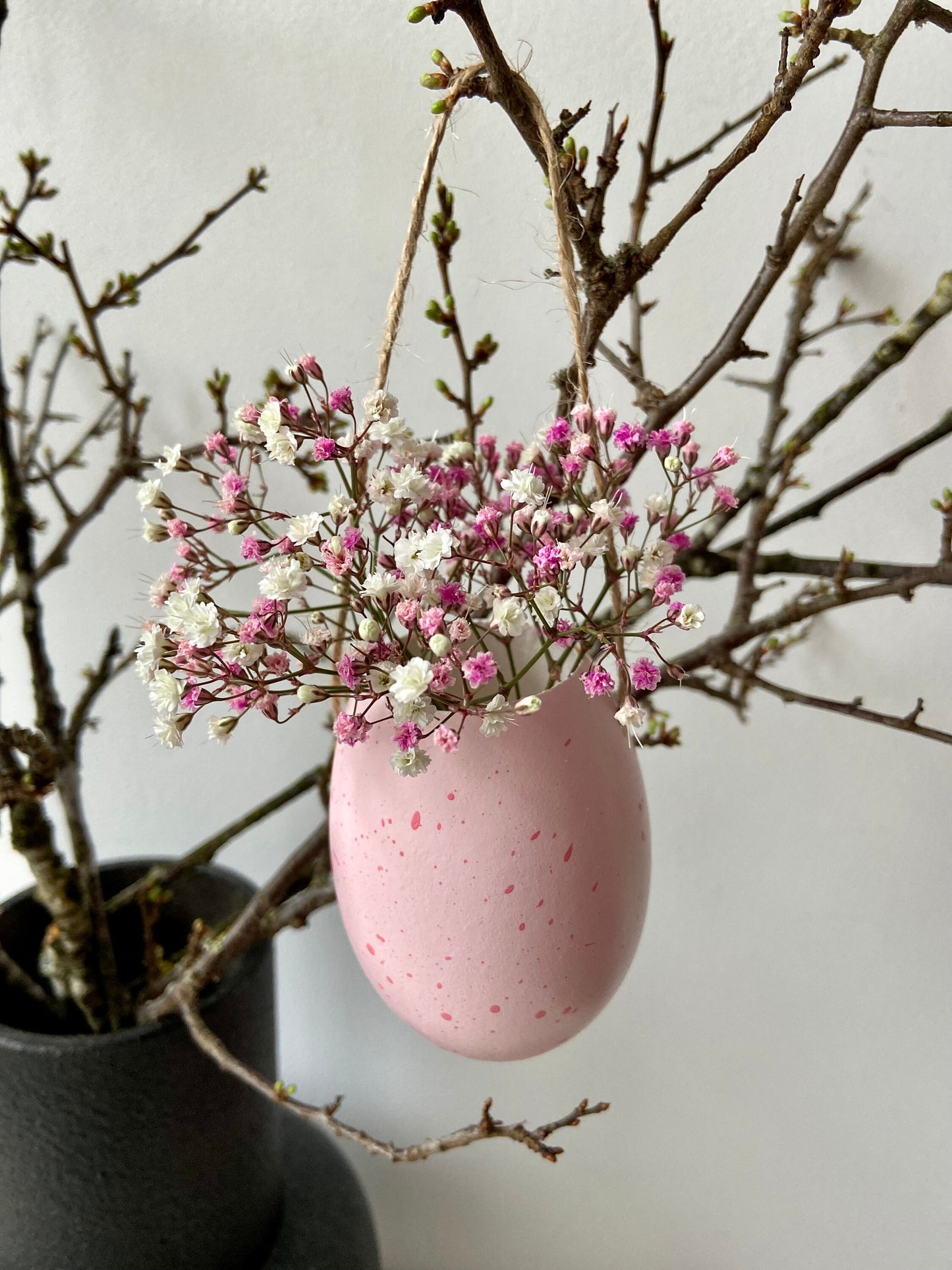 Gänseei | Pastell | Anhänger |Osterstrauch | Osterstrauß | Ostern | Deko | Osterei | Frühing | Osterdeko | hängende Vasen