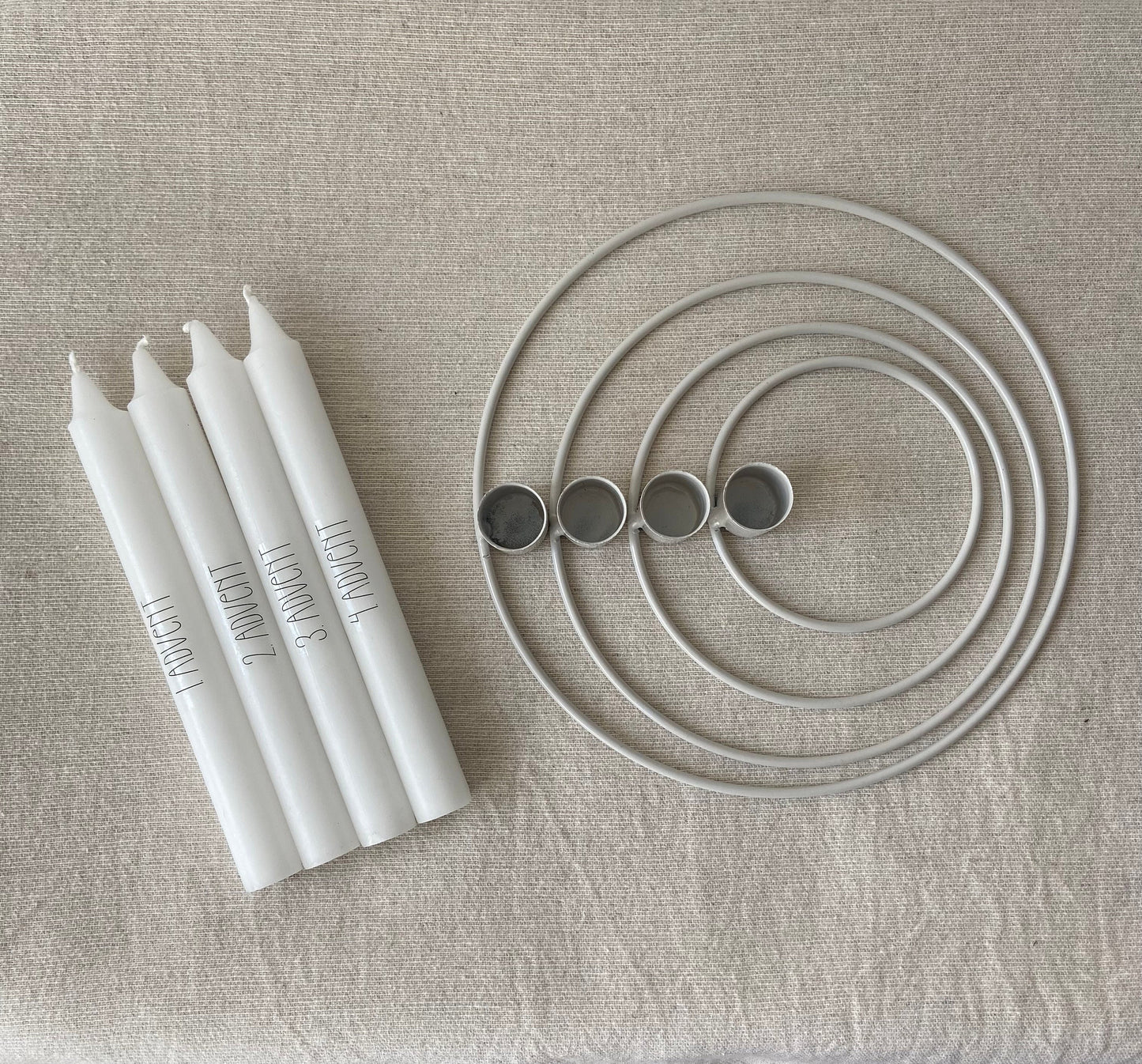 Kerzenhalter | Ringe | Adventskranz | Metallringe | Advent | stone| Skandinavisch | schlicht | Weihnachten | Minimalistisch | Wohndeko