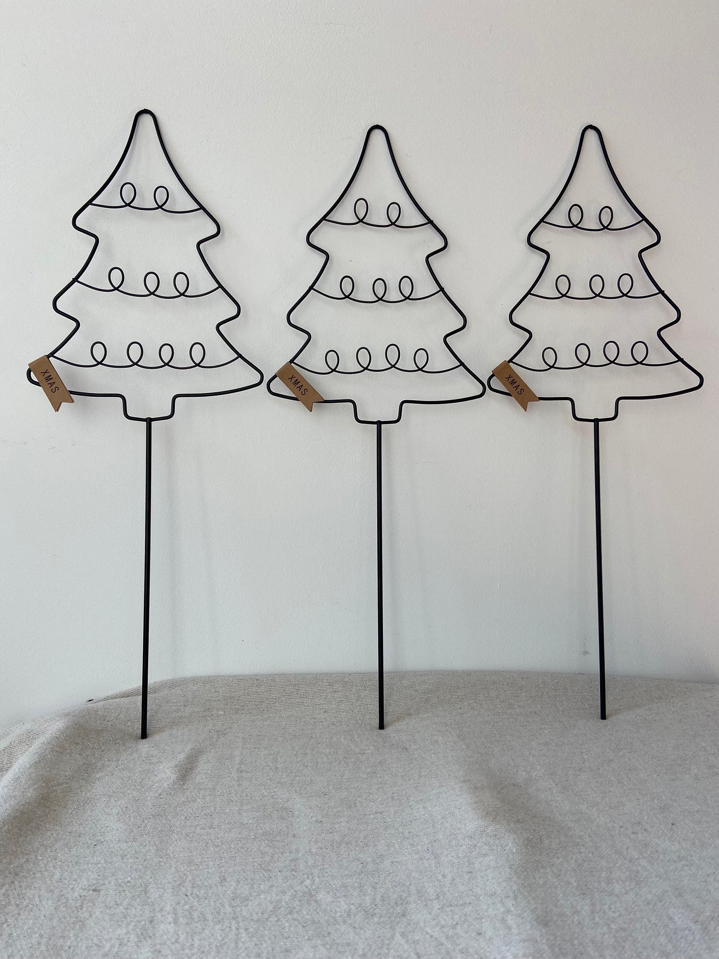 Metall Tannenbaum | Tannenbaum | Weihnachtsdeko | Adventsdekation | WeihnachtsTopper | Baum | schwarz | Christbaum | Stab