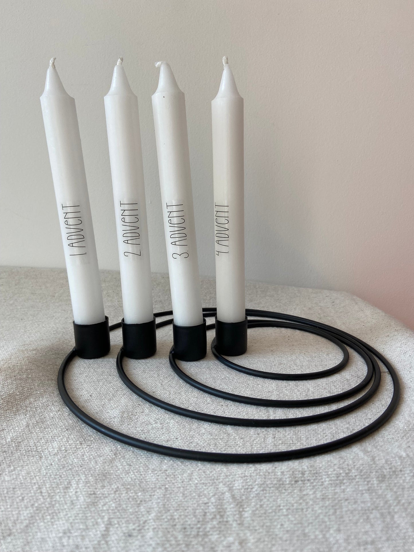 Kerzenhalter | Ringe | Adventskranz | Metallringe | Advent | schwarz | Skandinavisch | schlicht | Weihnachten | Minimalistisch | Wohndeko