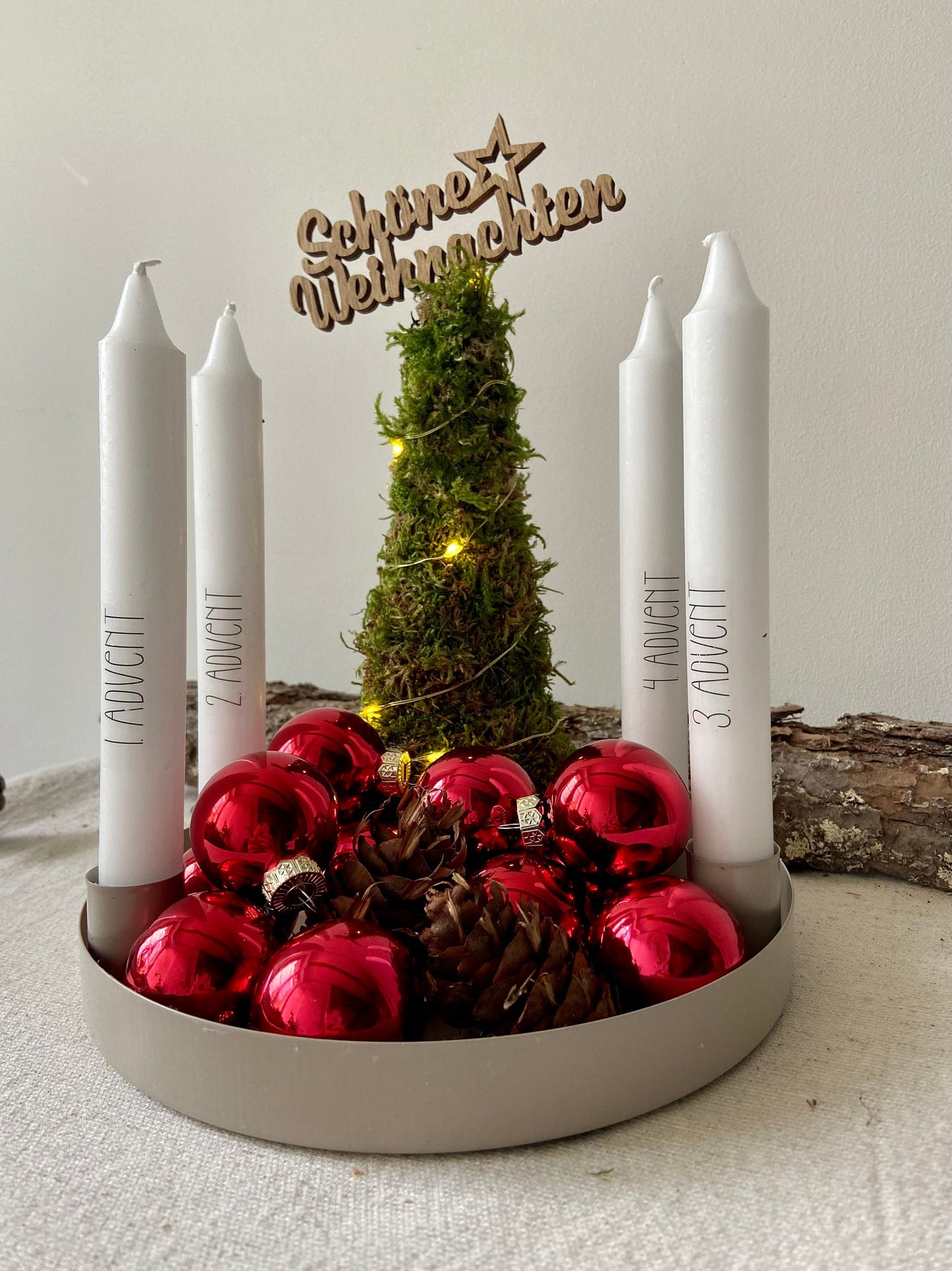 Tannenbaum aus Moos | Moosbaum | Advent | Weihnachten | Deko | Winter | Naturdeko | Mini-Tannenbaum