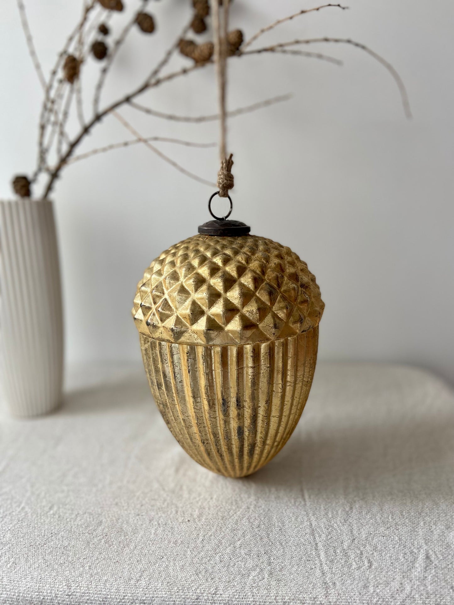 Baumanhänger | Eichel | Baumfrucht | Herbst | Winter | Weihnachten | Deko | Antikgold | Gold | | schönes Zuhause | Shabbylook |