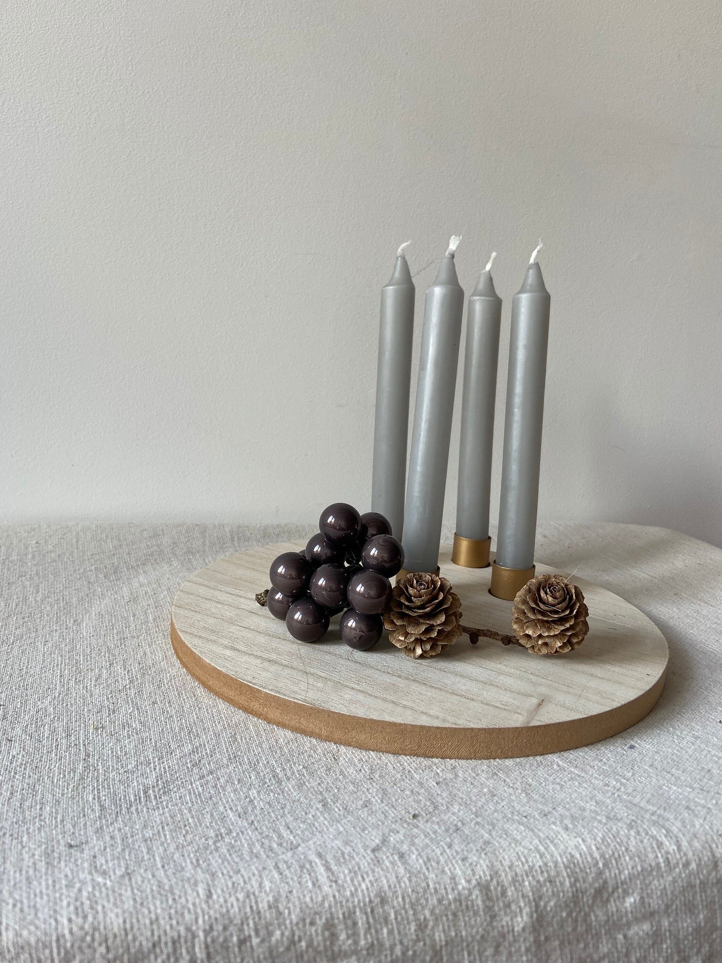 Holz-Kerzentablett | Adventskranz | Advent | Weihnachten | Winter | Kerzen | Holz | Kerzenhalter
