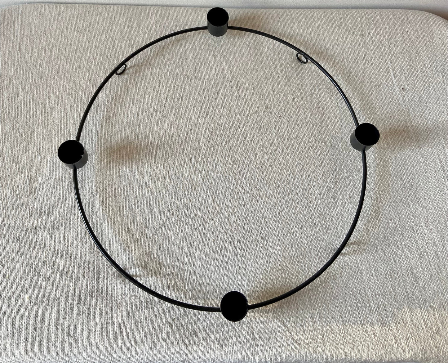 Kerzenhalter | Adventskranz | Advent | Weihnachten | Winter | Kerzen | Schwarz | Metallring | Rund