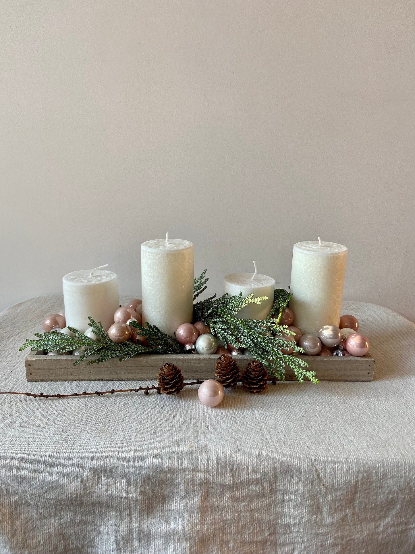 Holz Tablett | Deko Schale | ShabbyLook | Schale | Weihnachten | Advent | Winter | Deko | Tablett | Stone | Holz | weiß