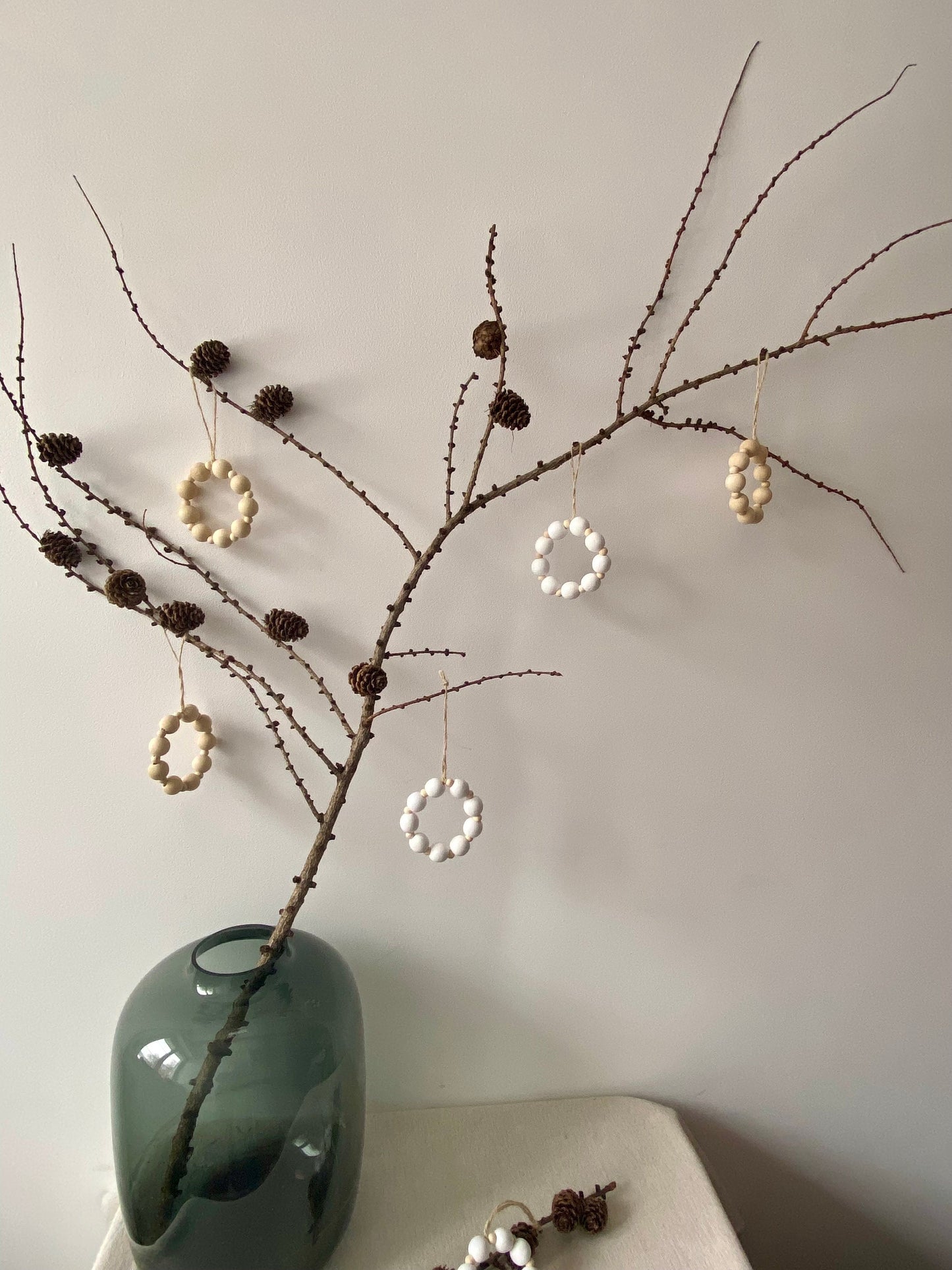 Holzperlen Ringe Baumschmuck | Weihnachtsschmuck | Holperle | Weihnachten | Advent | Weihnachtsdeko | Adventsdeko | Christbaumschmuck