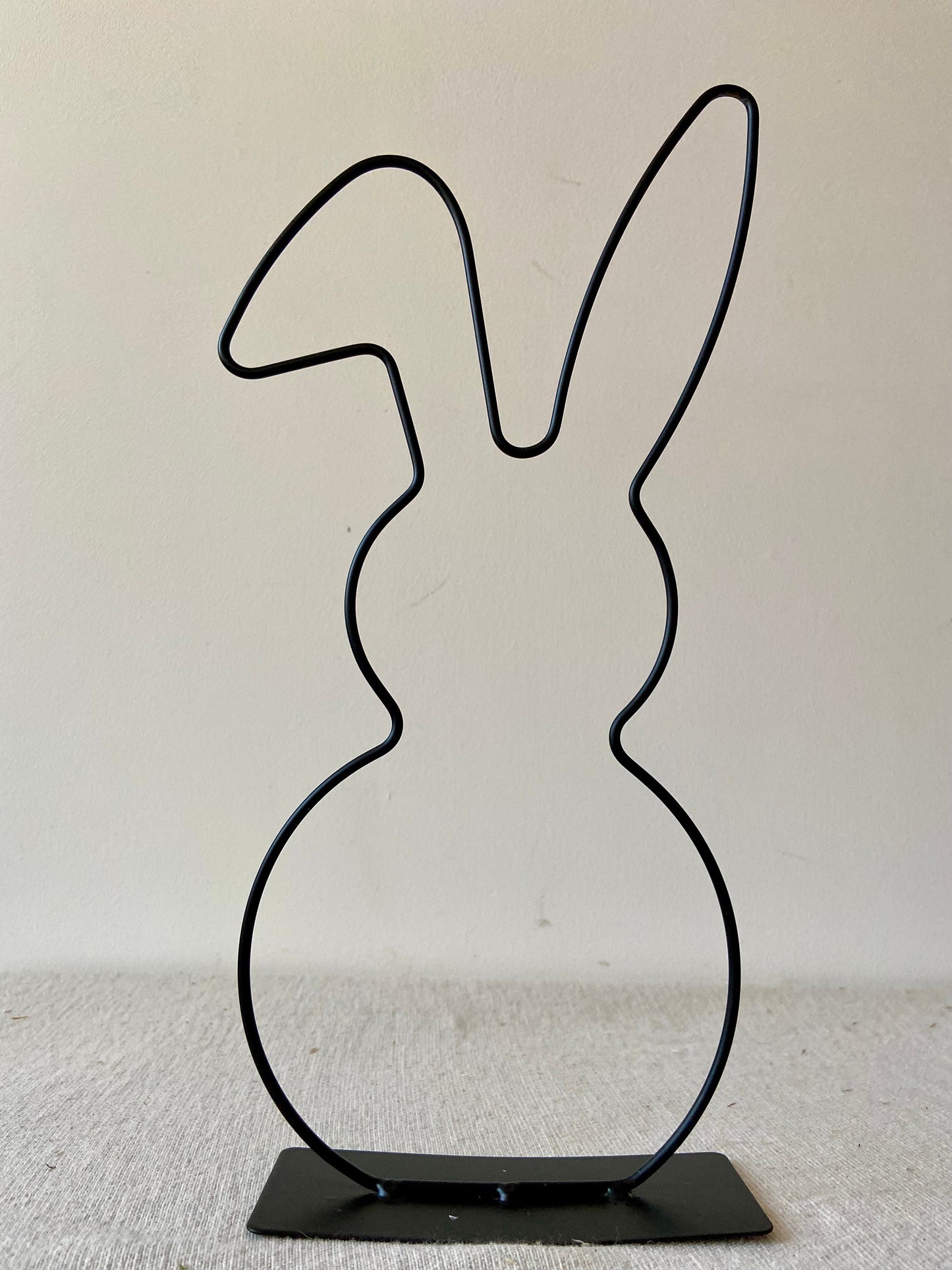 Metall Hase stehend | Osterhase | Frühlingsdeko | Osterdekorstion | Osten | Hase | schwarz | Frühling | Homedeko | Knickohrhase