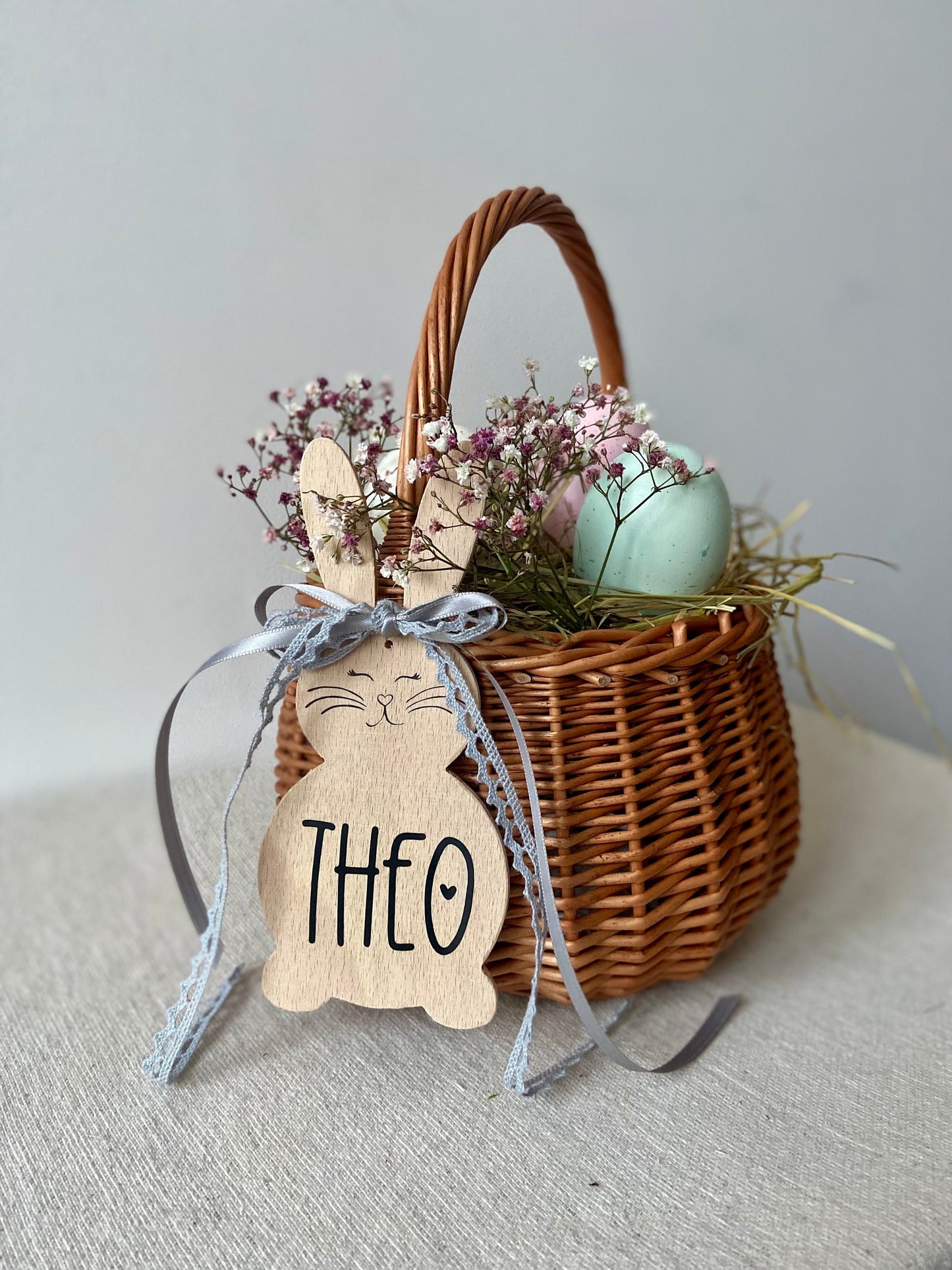 Osterkorb braun| Weidenkörbchen | | Osterhasenanhänger | Dekokorb | Weidenkorb | Suchkörbchen | Blütenkorb für Hochzeiten | Blumenmädchen