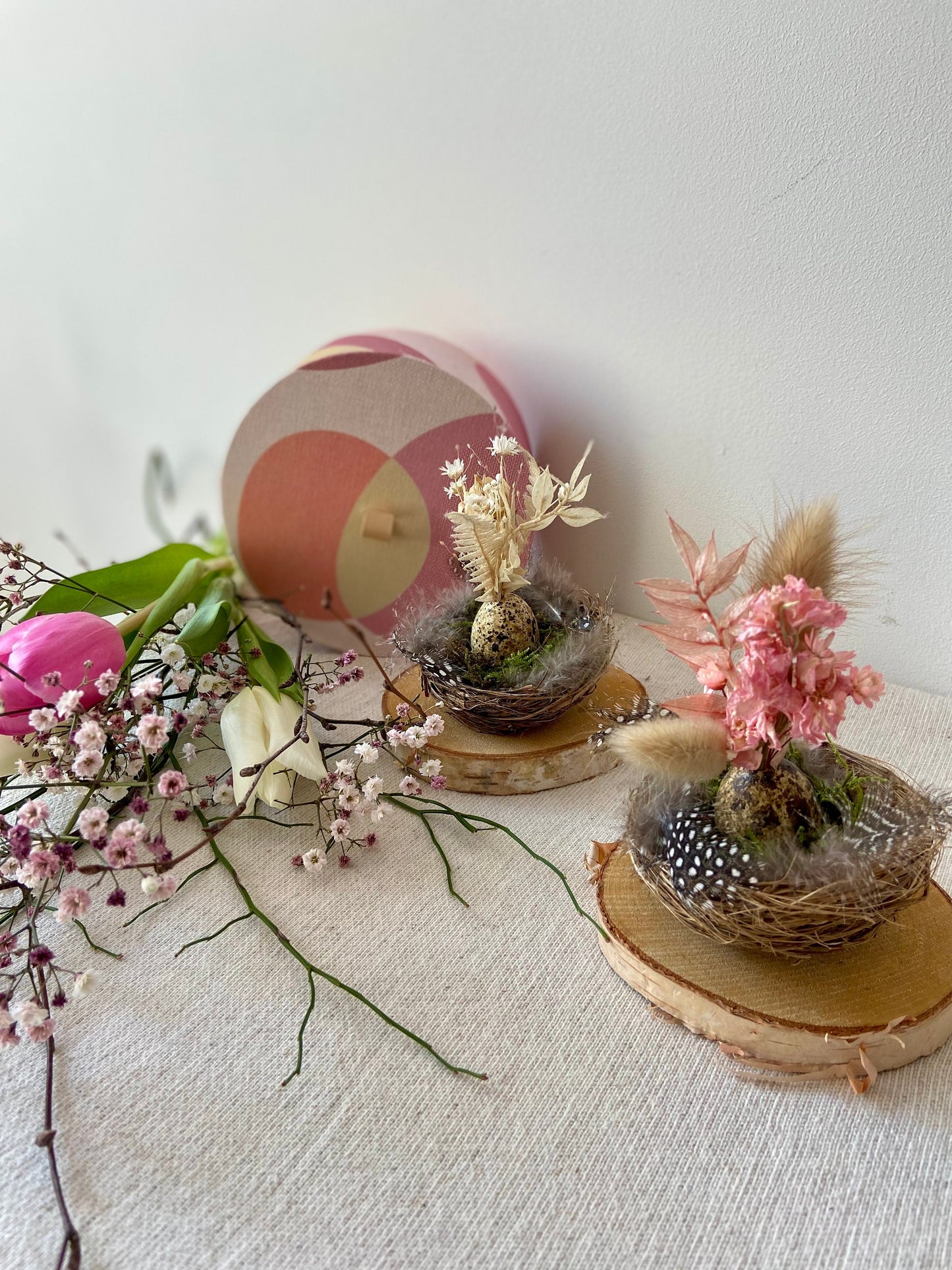 Nestchen mit Blüten | Ostern | Frühling | Dekoration | Osterdeko | natürliche Deko | Skandinavisch | schlicht