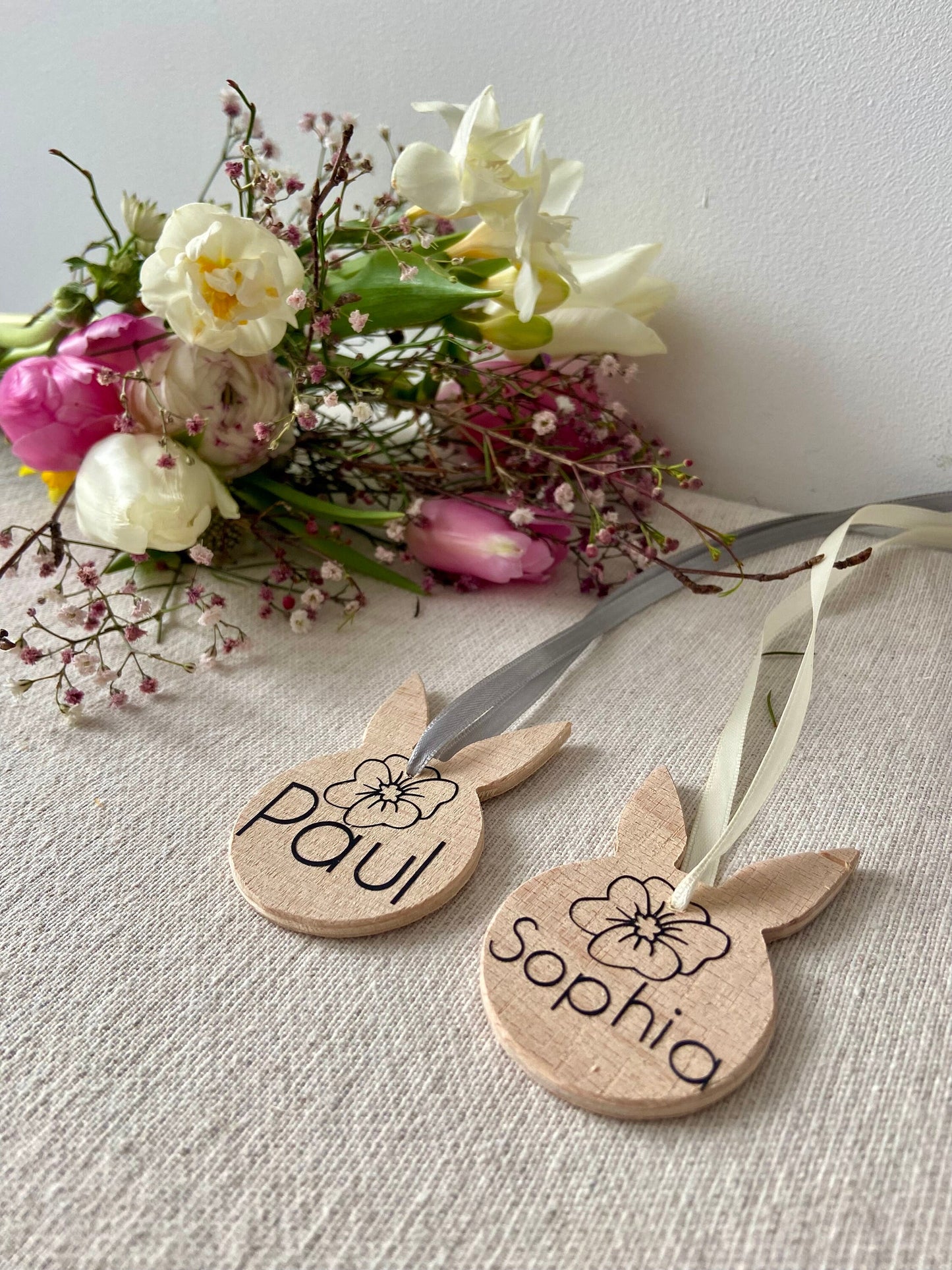 Osterkorb weiß | Weidenkörbchen | | Hasenkopfanhänger | Dekokorb | Weidenkorb | Suchkörbchen | Blütenkorb Hochzeiten | Blumenmädchen |Ostern