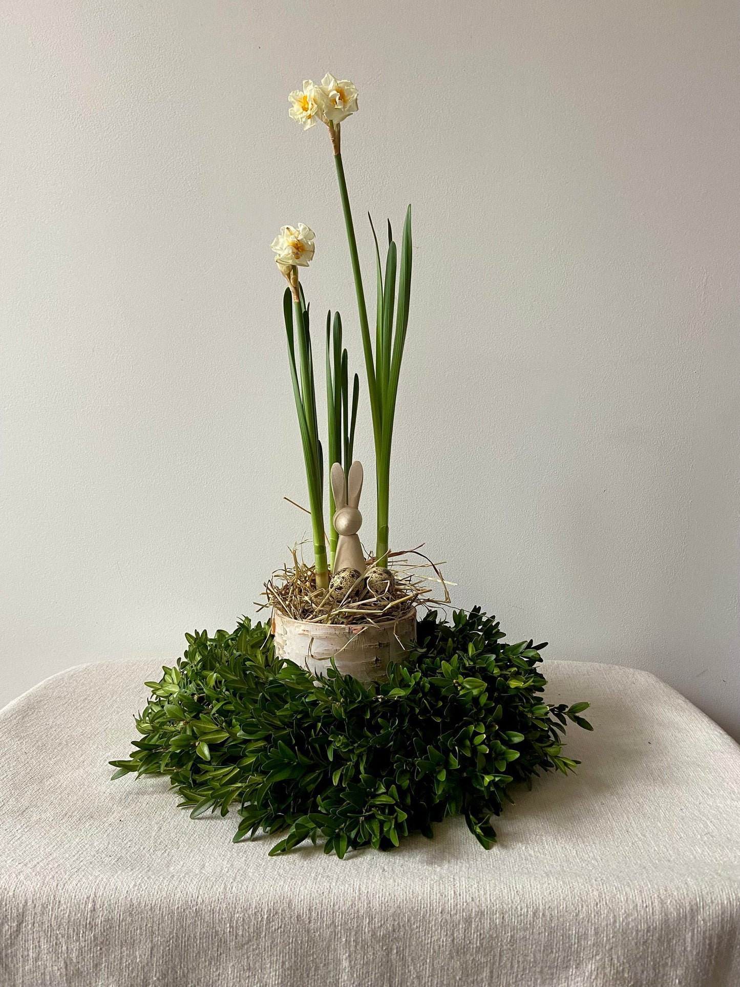 Buxkranz | Kranz | Buchs | Deko | Bastelvorlage | Kranzunterlage | Ostern | Frühling | Türkranz | Advent | Weihnachten | Rund | Grün