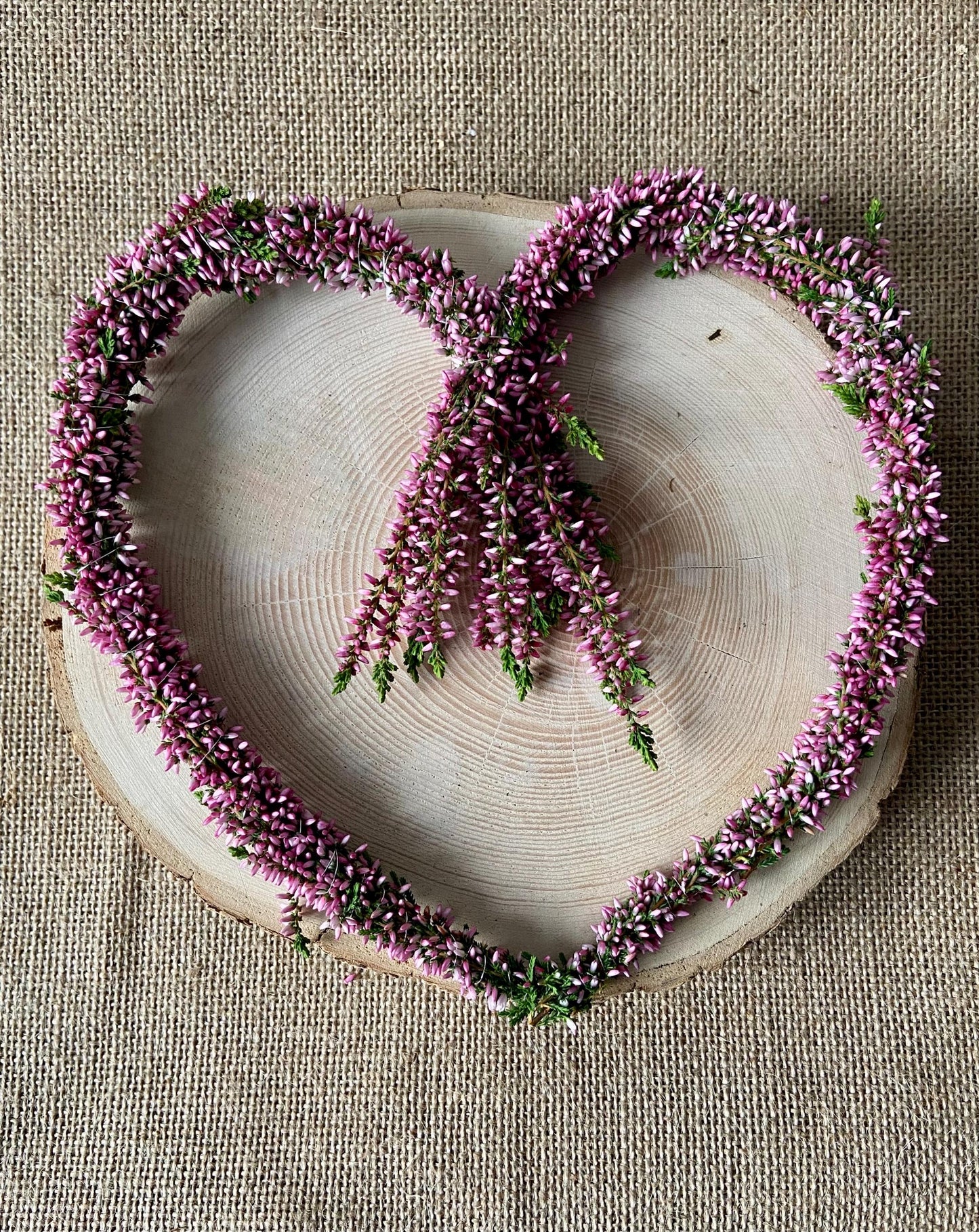 Herz aus Heide rosa | Türschmuck | Fensterschmuck | Heideherz | Advent | Weihnachten | Deko | Naturdeko | Herz | Erika | rosa | Herbst
