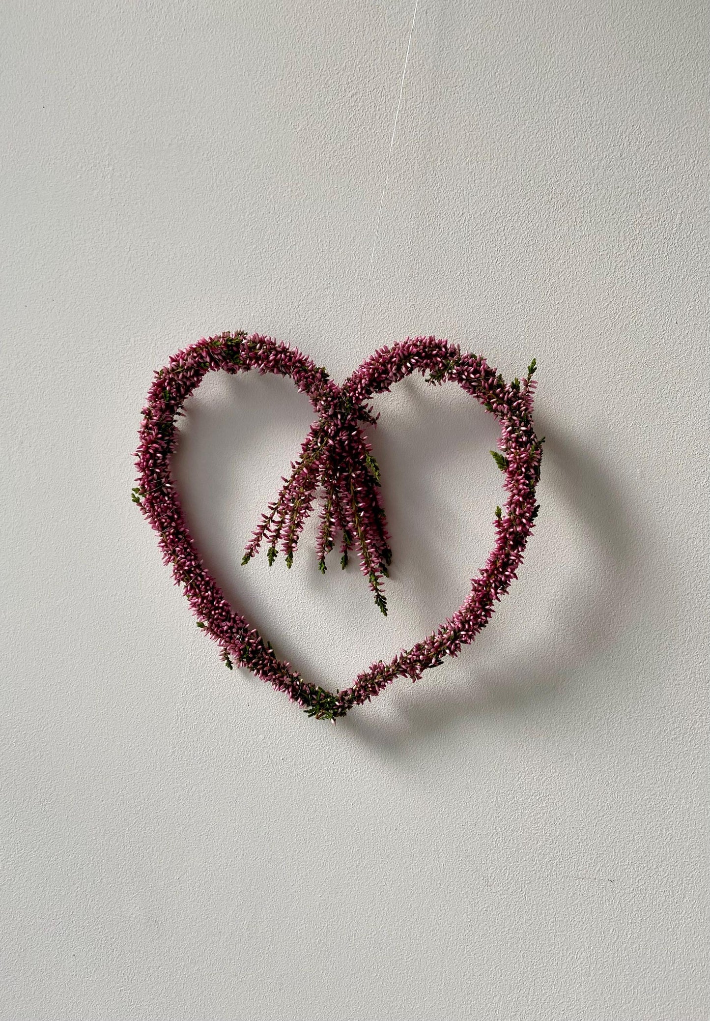 Herz aus Heide rosa | Türschmuck | Fensterschmuck | Heideherz | Advent | Weihnachten | Deko | Naturdeko | Herz | Erika | rosa | Herbst
