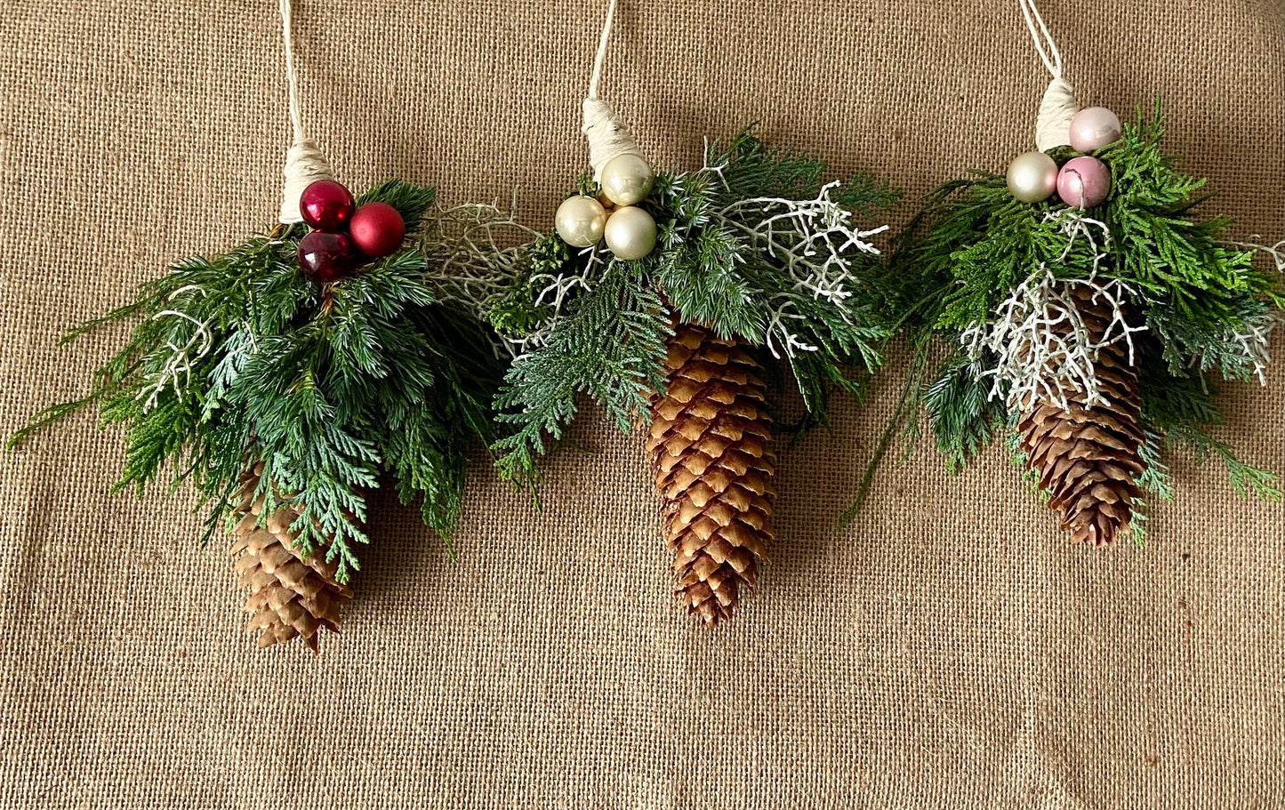Weihnachtszapfen | Baumanhänger | Weihnachten | Herbst | Advent | Baumschmuck | Christbaum | Fensterdeko | Kugeln | fisches Grün