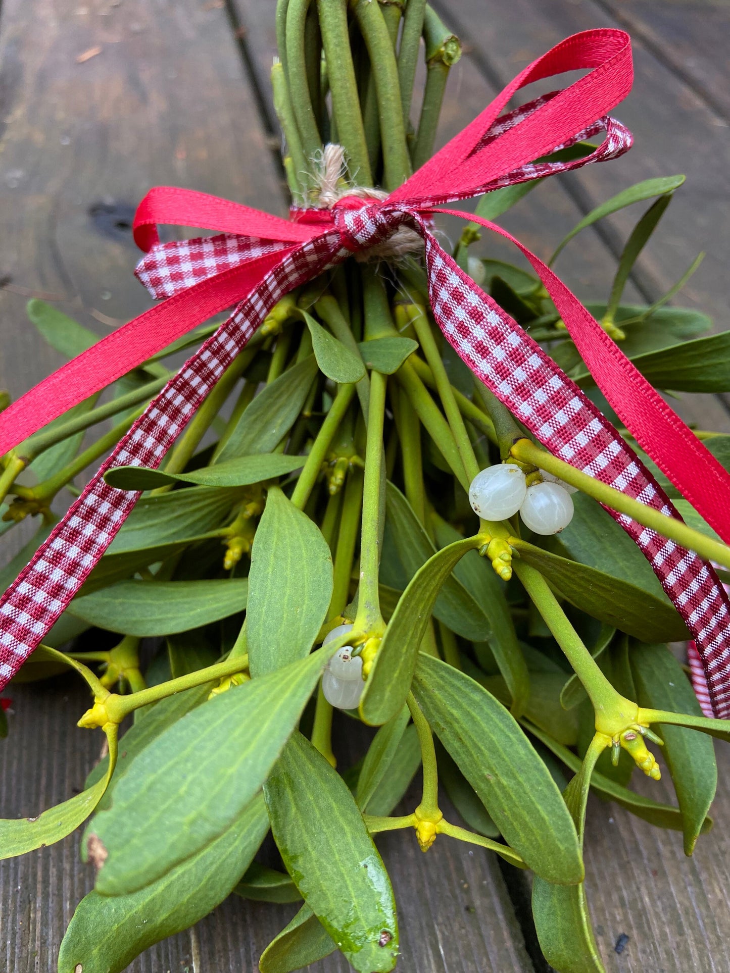 Mistel | Sträußchen | Schleifenband | Weihnachten | Deko | Winter | Advent | Weihnachtsschmuck