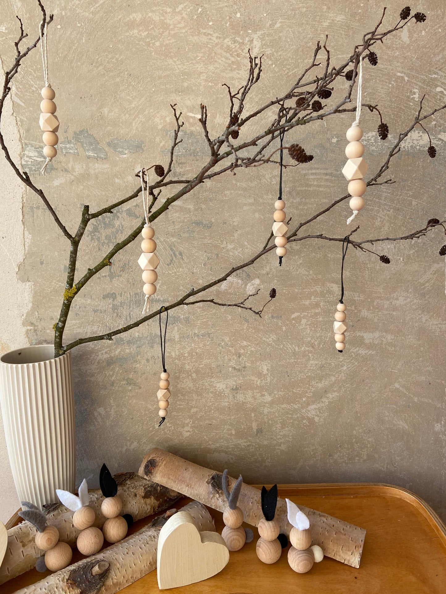 Anhänger | Holzperlen | Ostern | Weihnachten | Frühling | Deko |