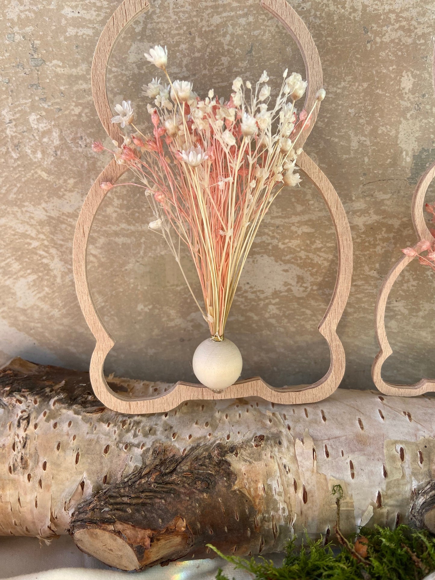 Hase | Osterhase | Holzhase | getrocknete Blüten | Ostern | Ostertisch | Osterdeko |Trockenblumen | Deko | Einladung | Tischdeko | Anhänger