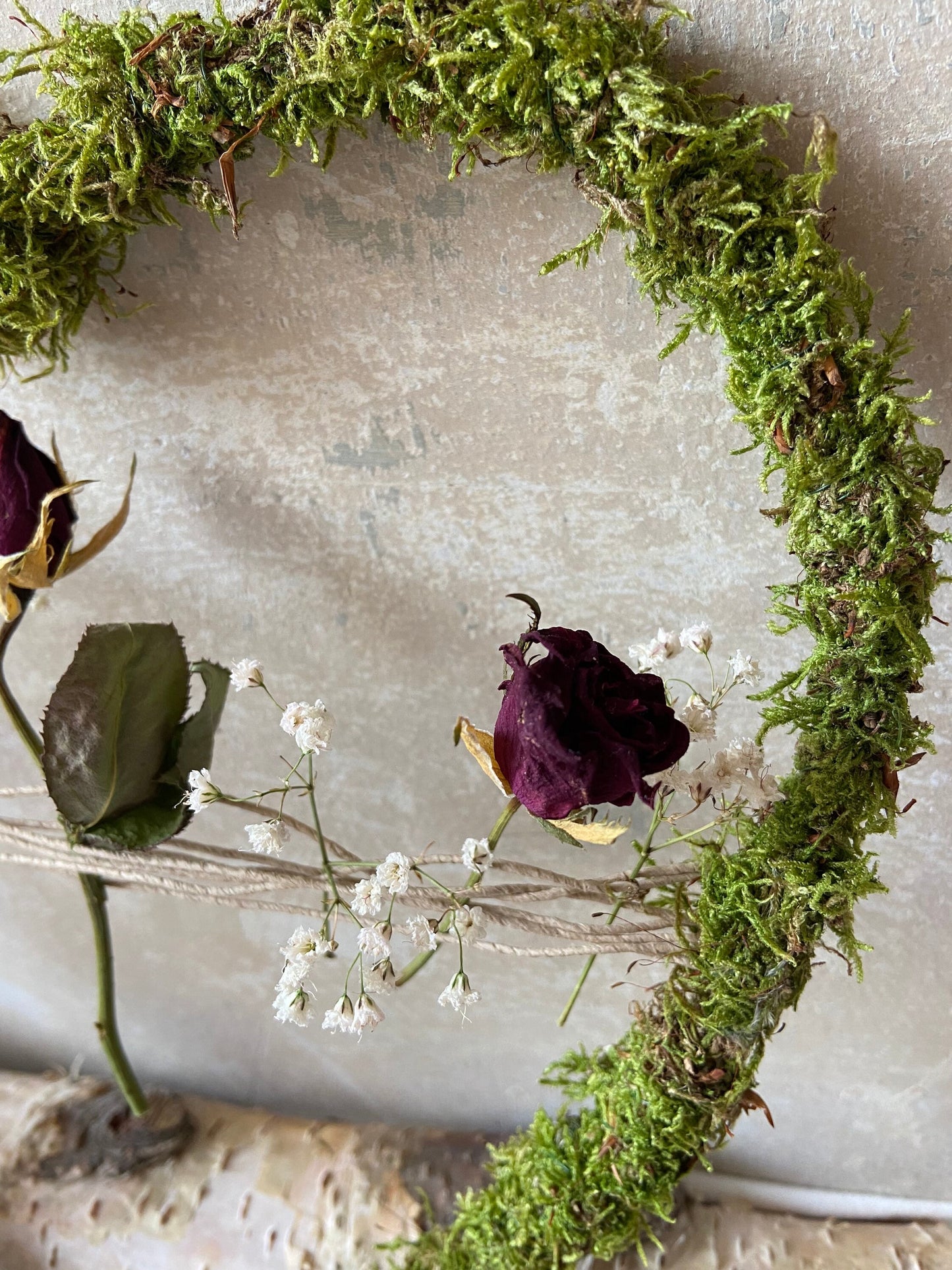 Herz | Trockenblumen | Moos | Rosen | getrocknete Blüten | Liebe | kleine Geschenke | Muttertag | Love