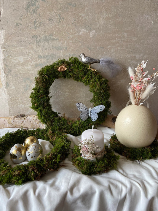 Mooskranz | Moosring | Osterdekoration | Tischdekoration | Frühlingsdeko | Moos | Osternest