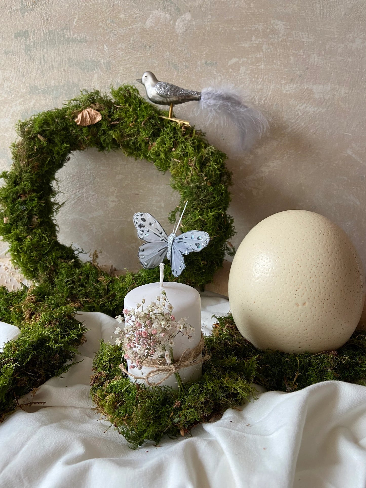 Mooskranz | Moosring | Osterdekoration | Tischdekoration | Frühlingsdeko | Moos | Osternest